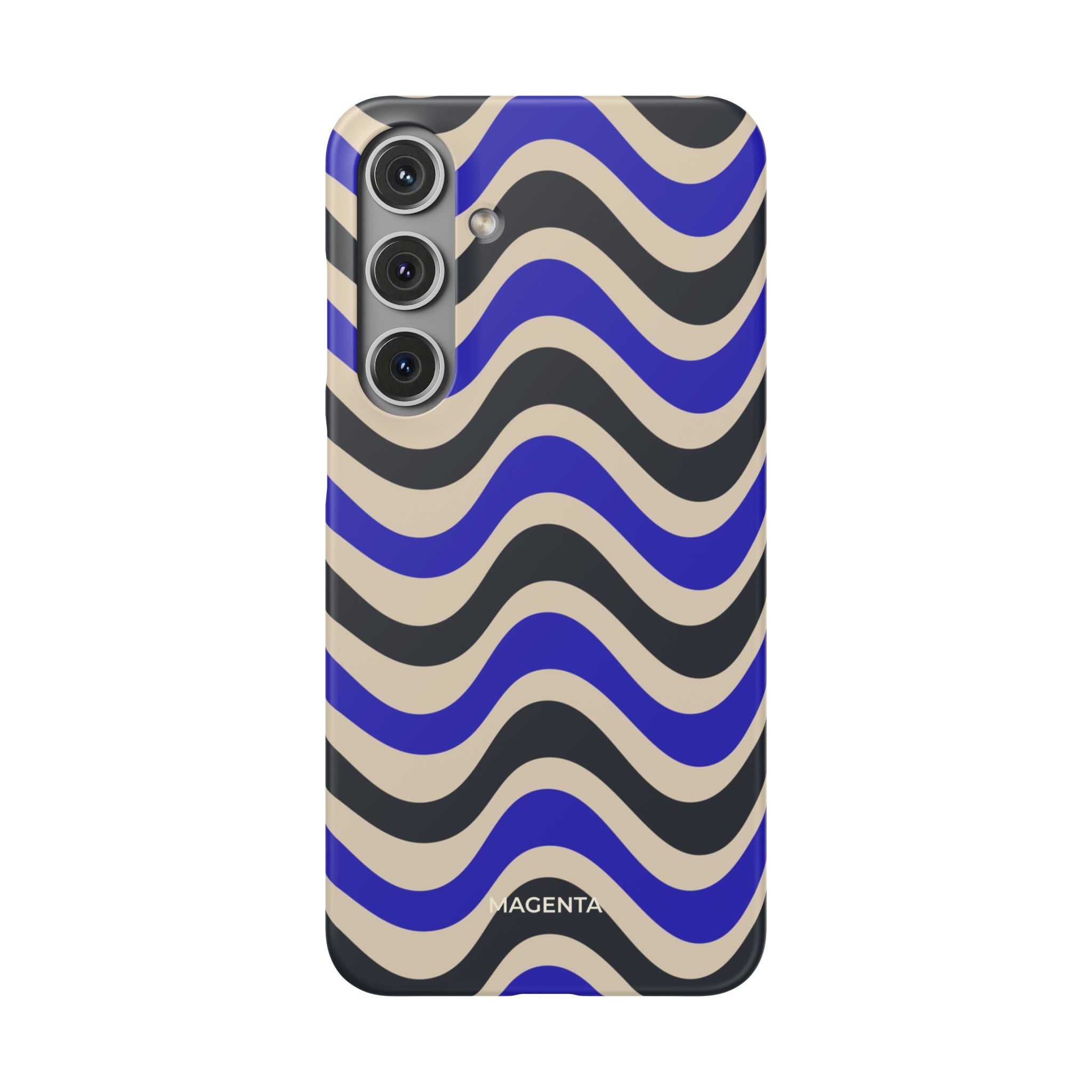 Black & Blue Waves Snap Case