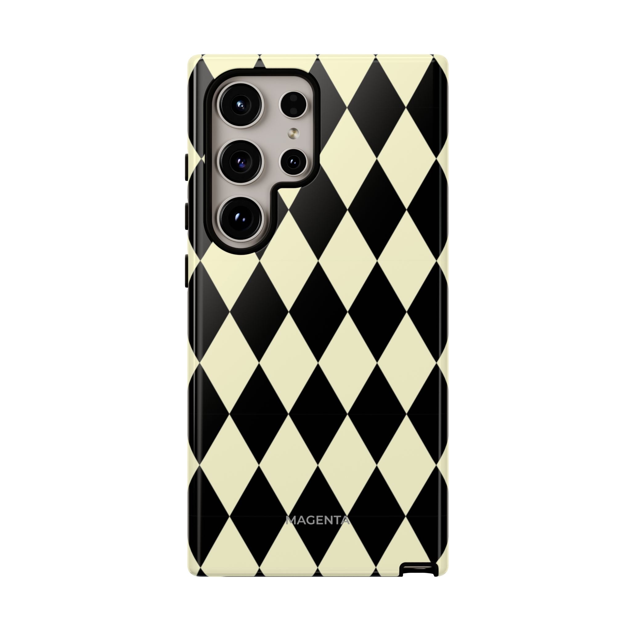 Black & Cream Geometric Tough Case