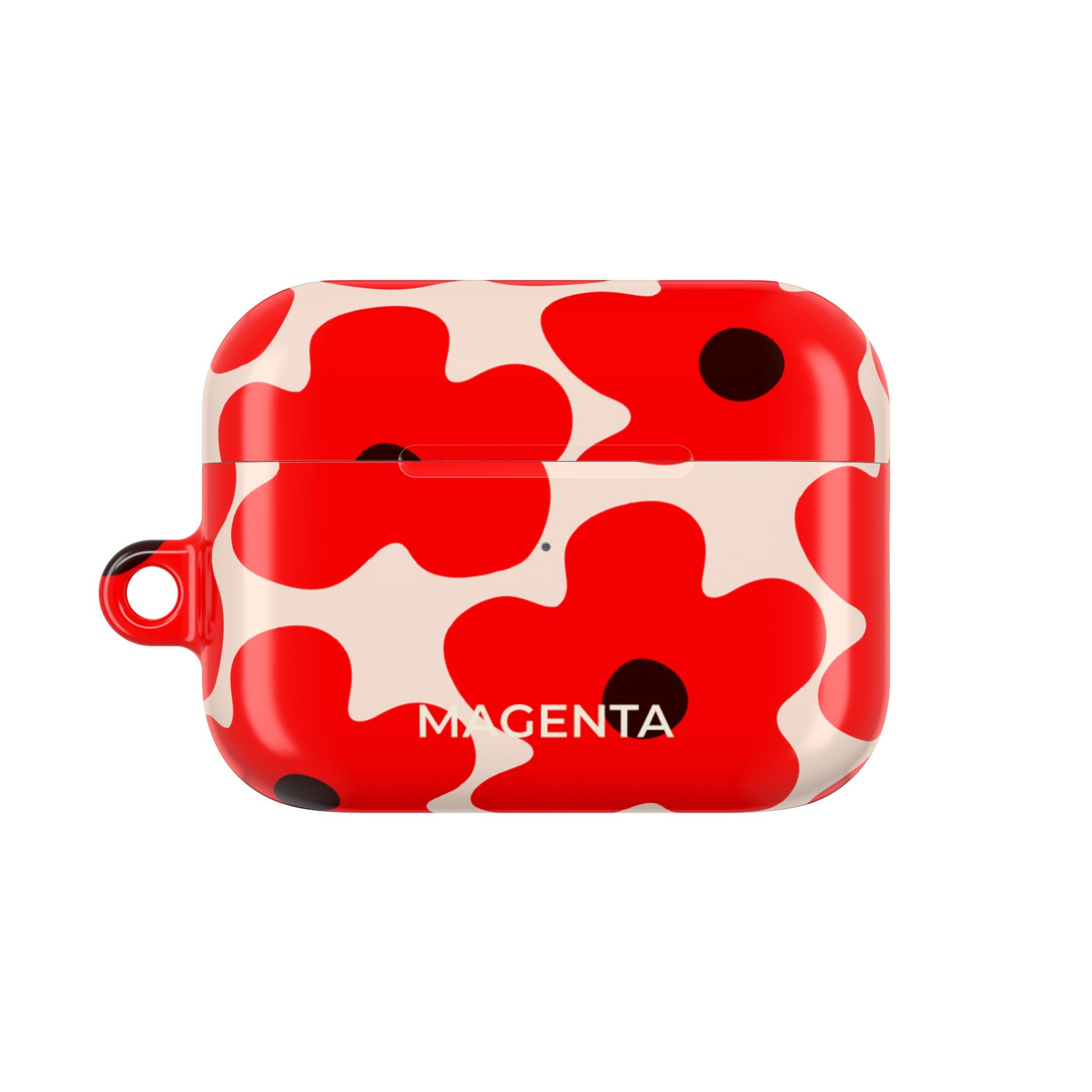 Vibrant Floral AirPods Pro Gen 2 Case - Red on Cream