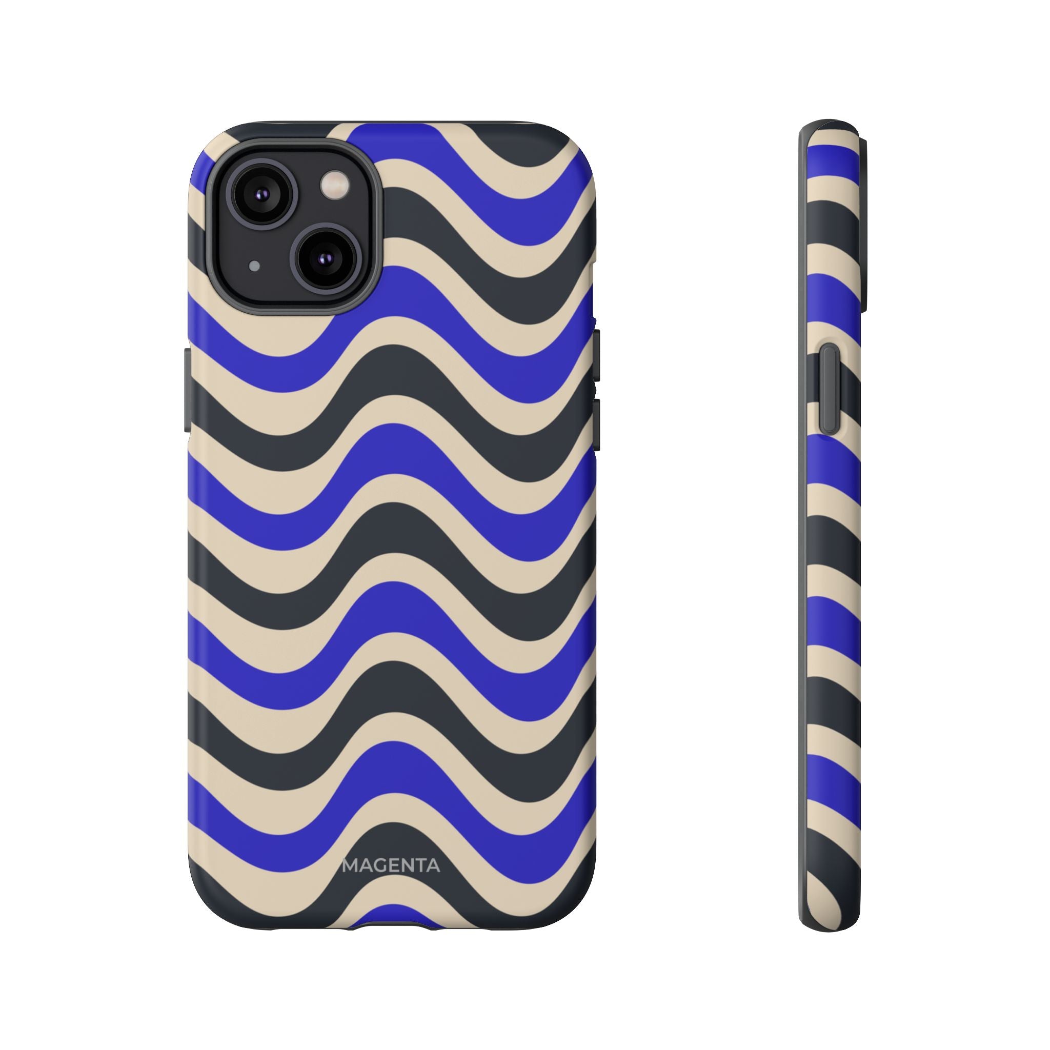 Black & Blue Waves Tough Case