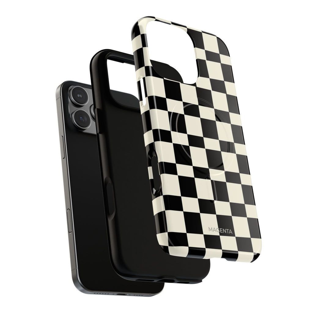 Black & White Check Tough Magnetic Case