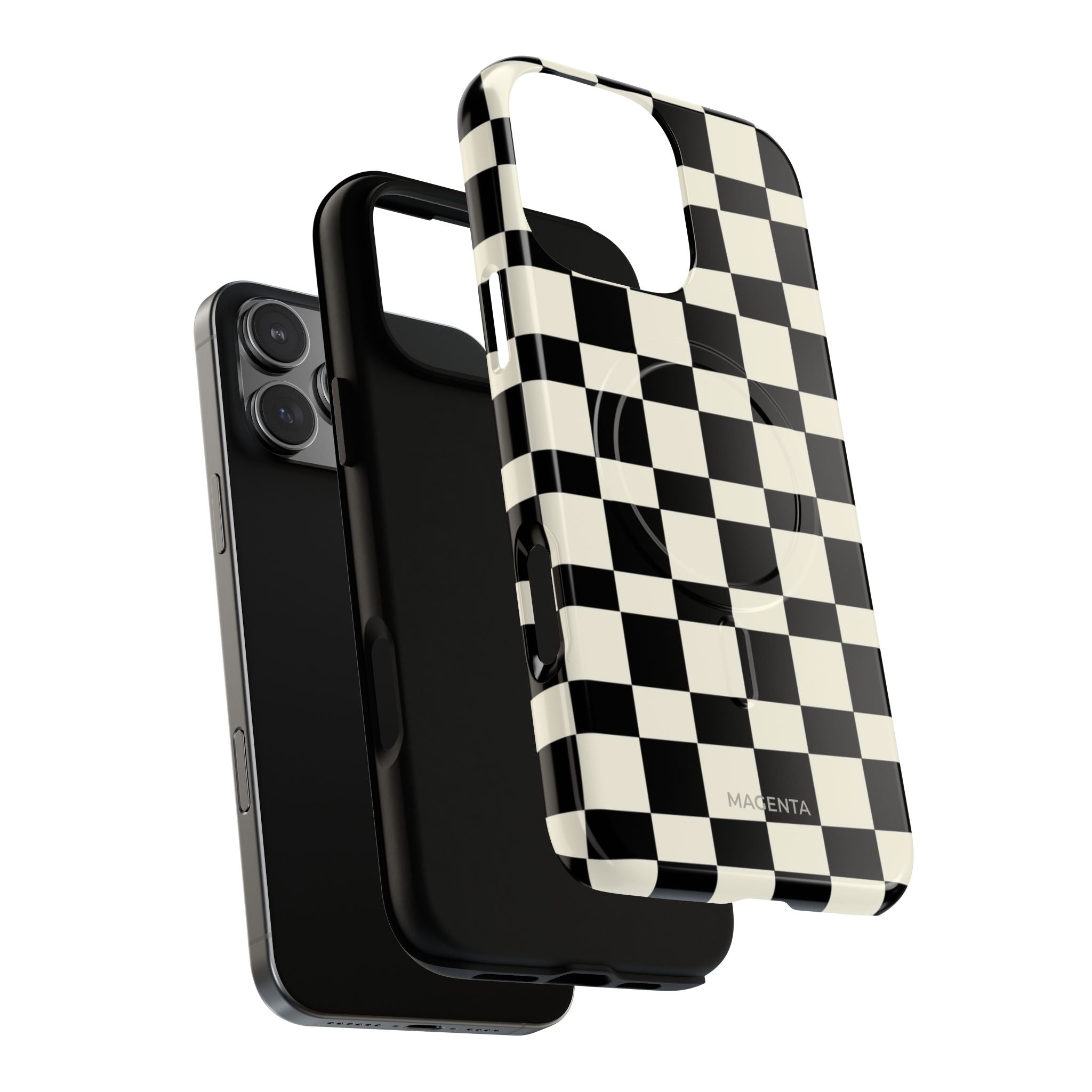 Black & White Check Tough Magnetic Case
