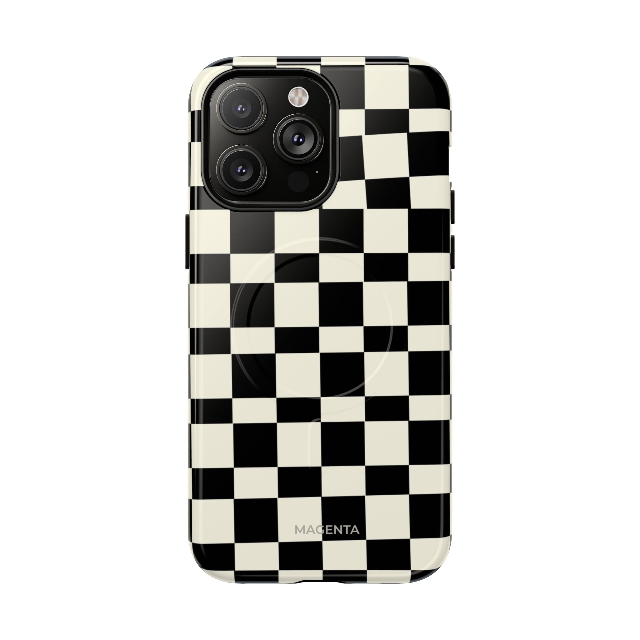 Black & White Check Tough Magnetic Case