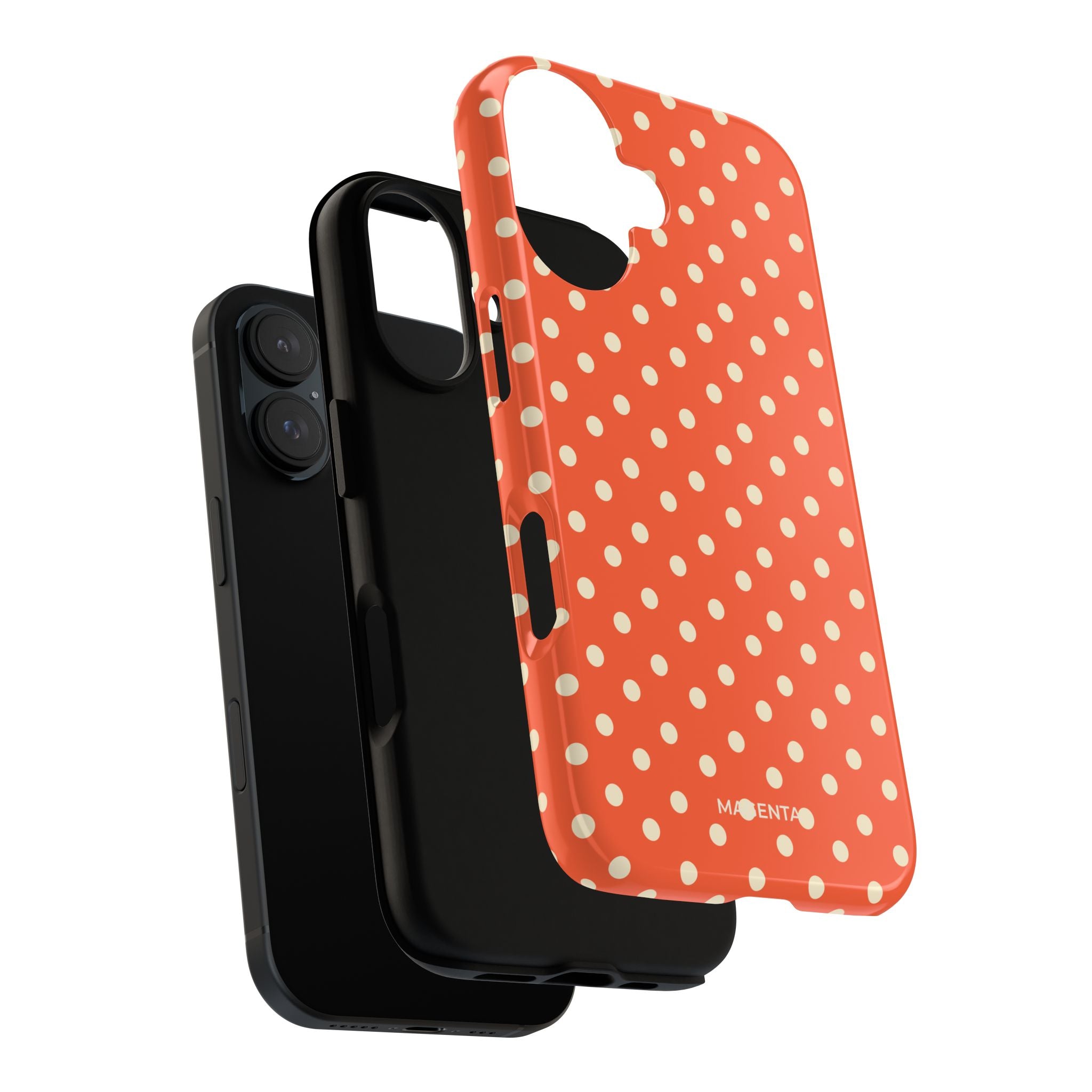 Cream On Old Rose Polka Dot Tough Case