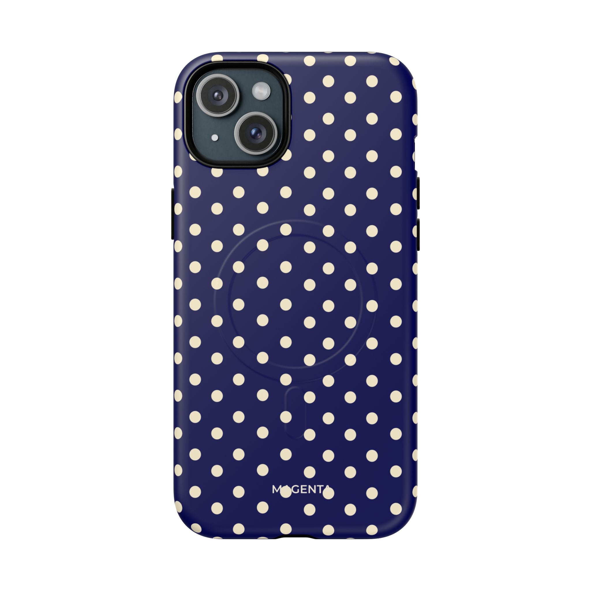 Cream On Navy Tough Magnetic Case