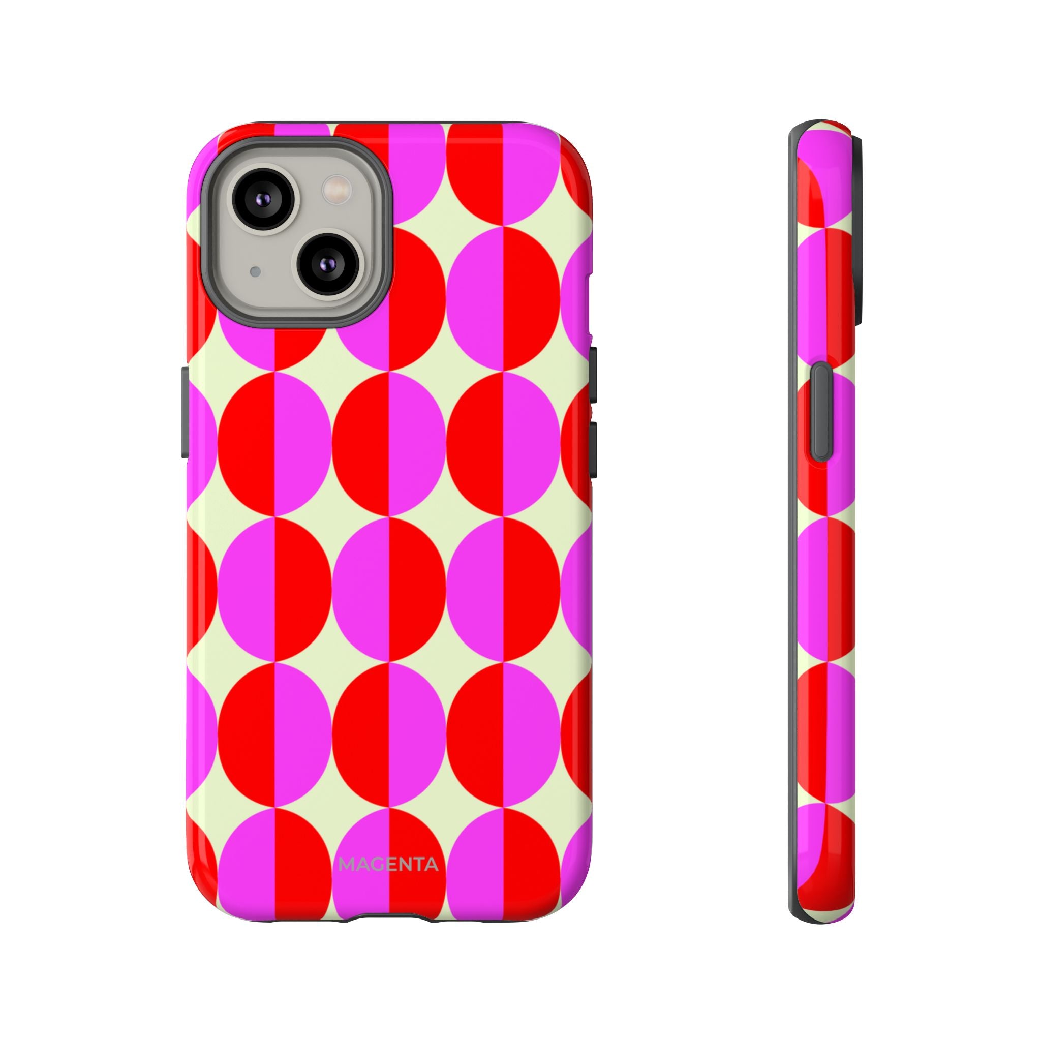 Red Pink Circle Tough Case