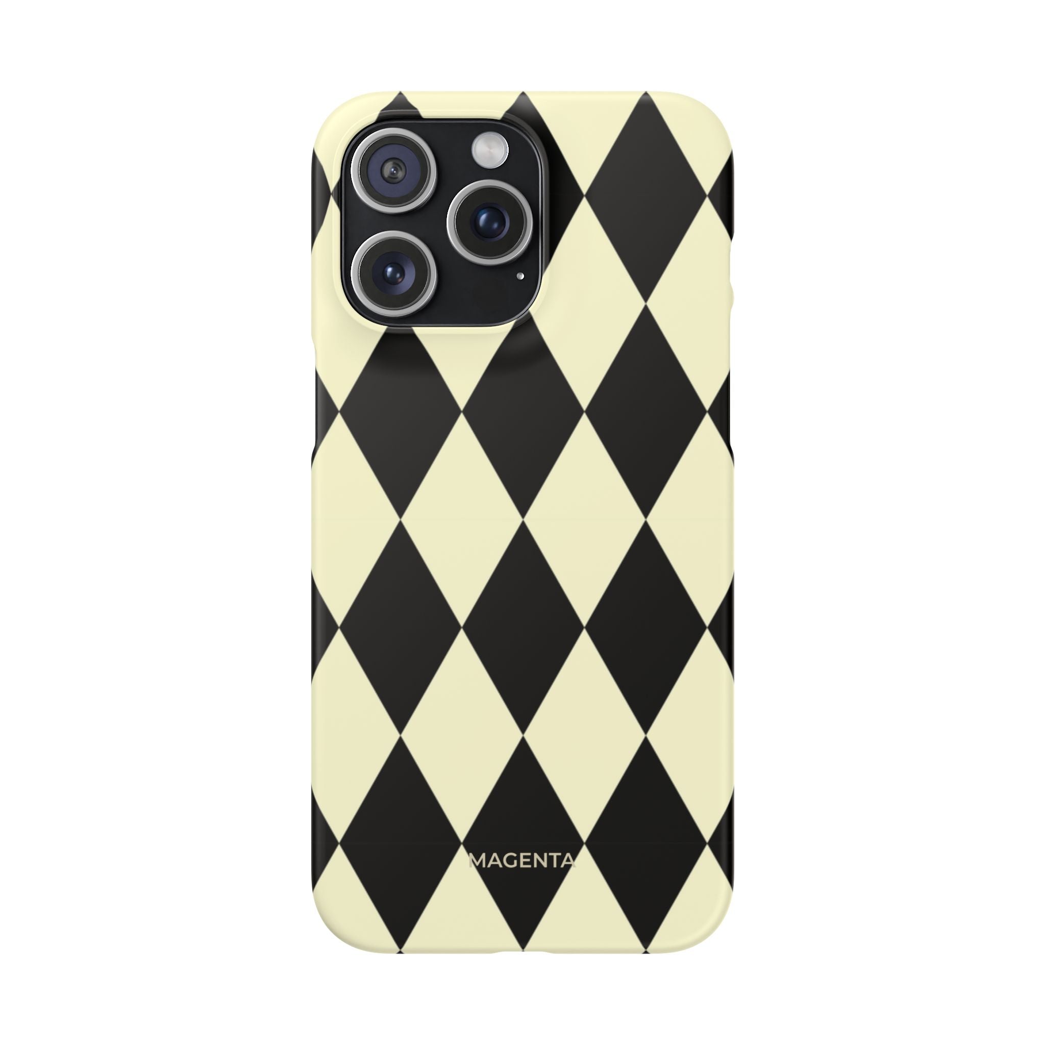 Black & Cream Geometric Snap Case