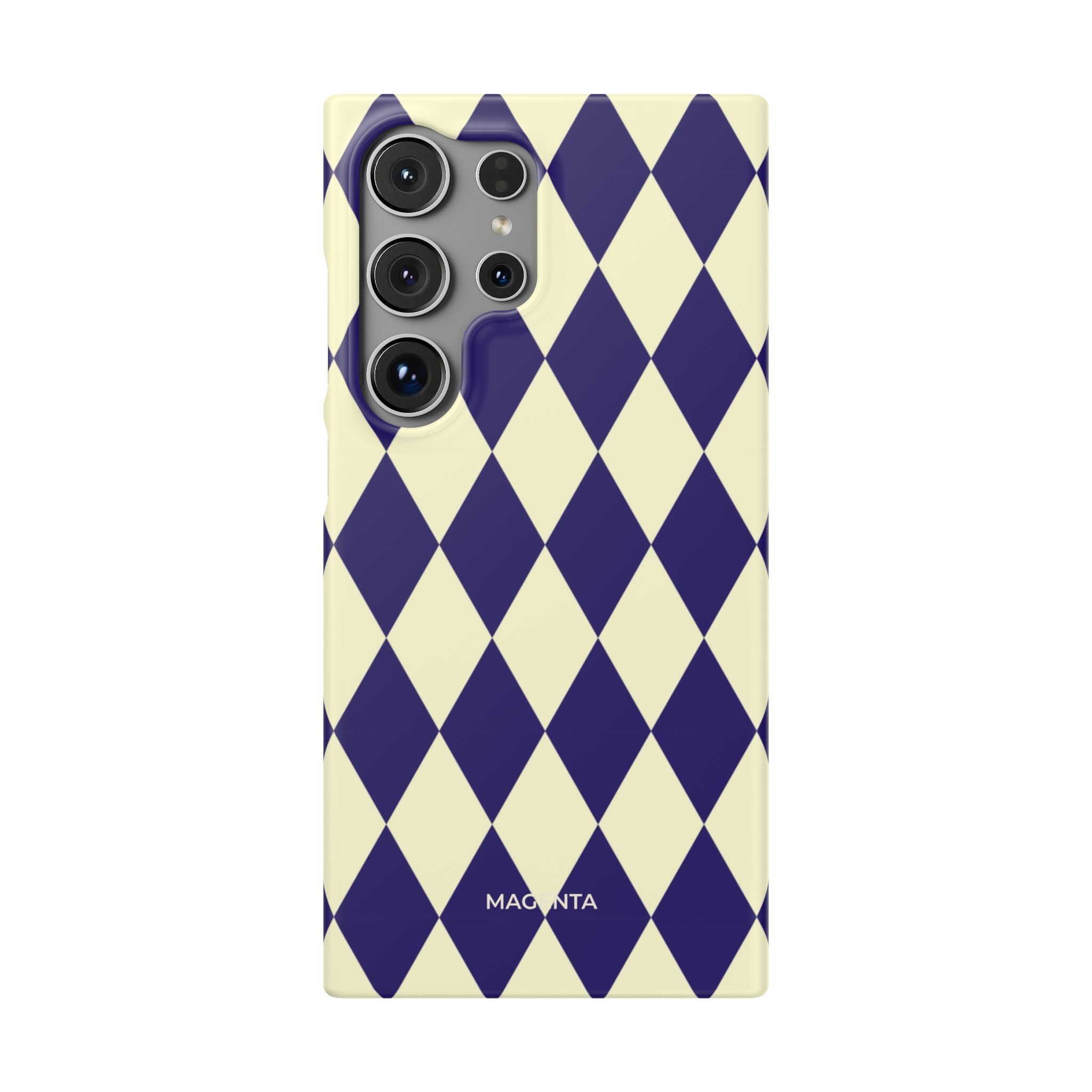 Navy & Cream Geometric Snap Case