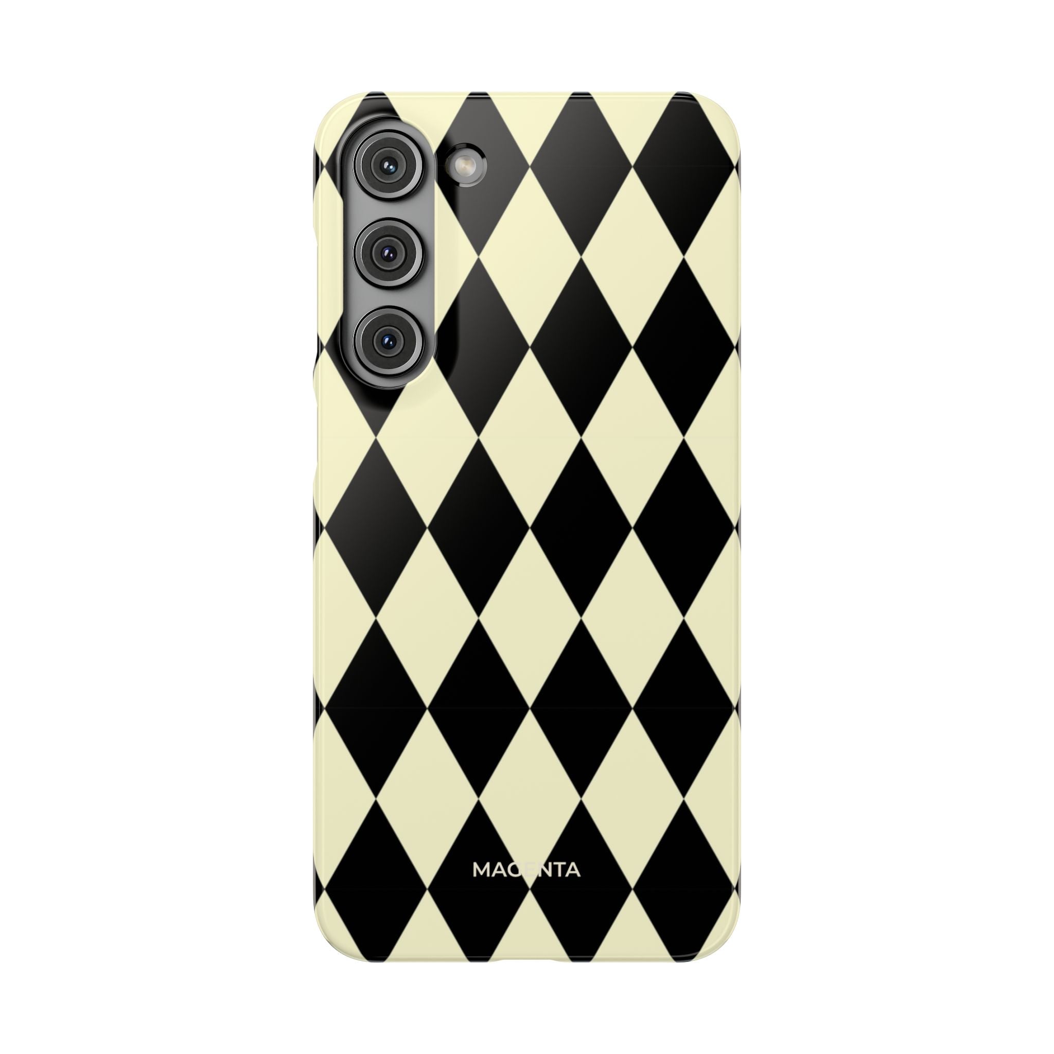 Black & Cream Geometric Snap Case