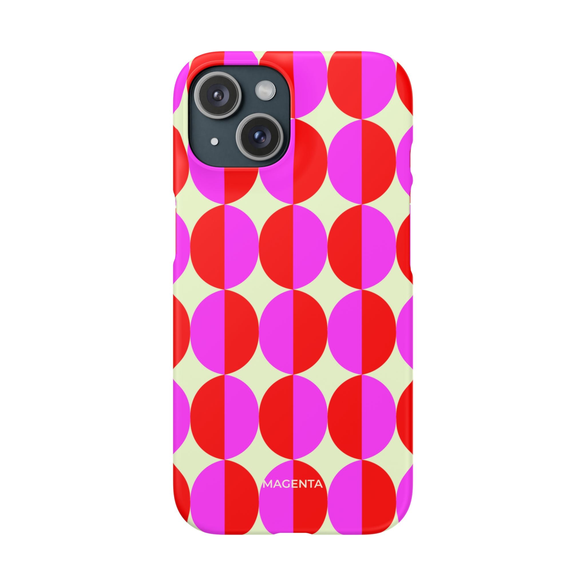 Red Pink Circle Snap Case