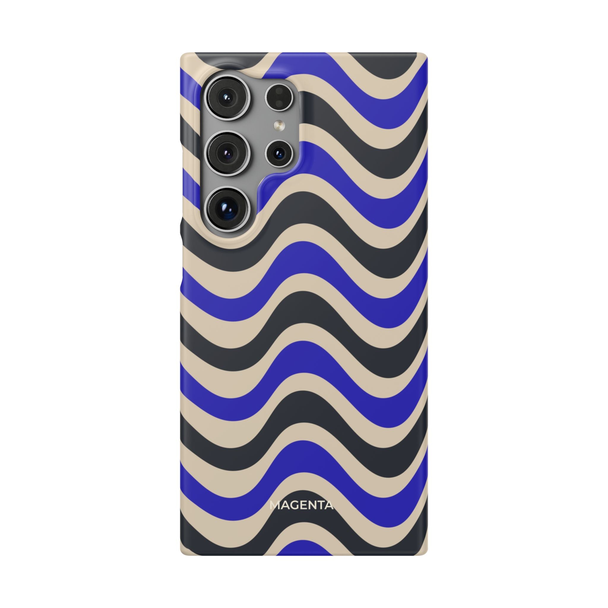 Black & Blue Waves Snap Case