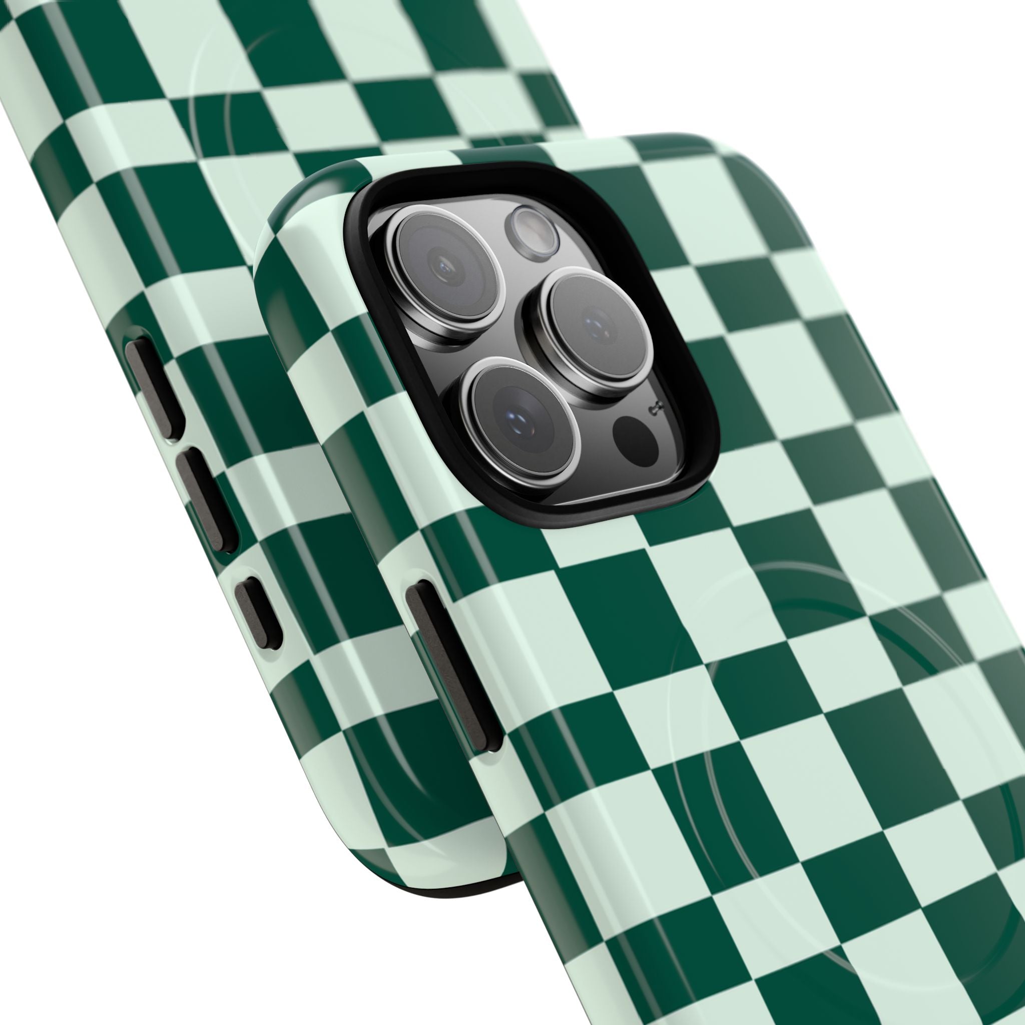 Deep Green Check Tough Magnetic Case