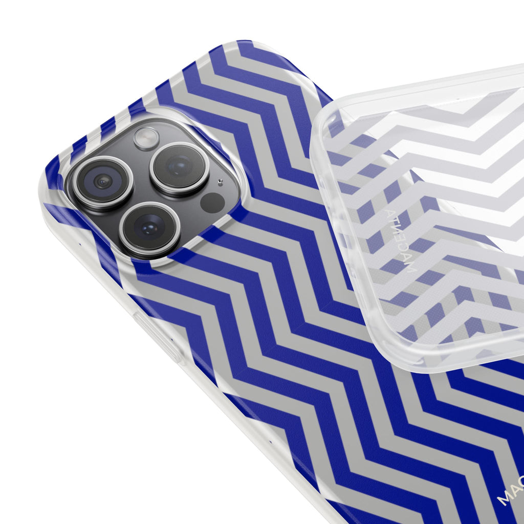 Blue Chevron Flexi Case