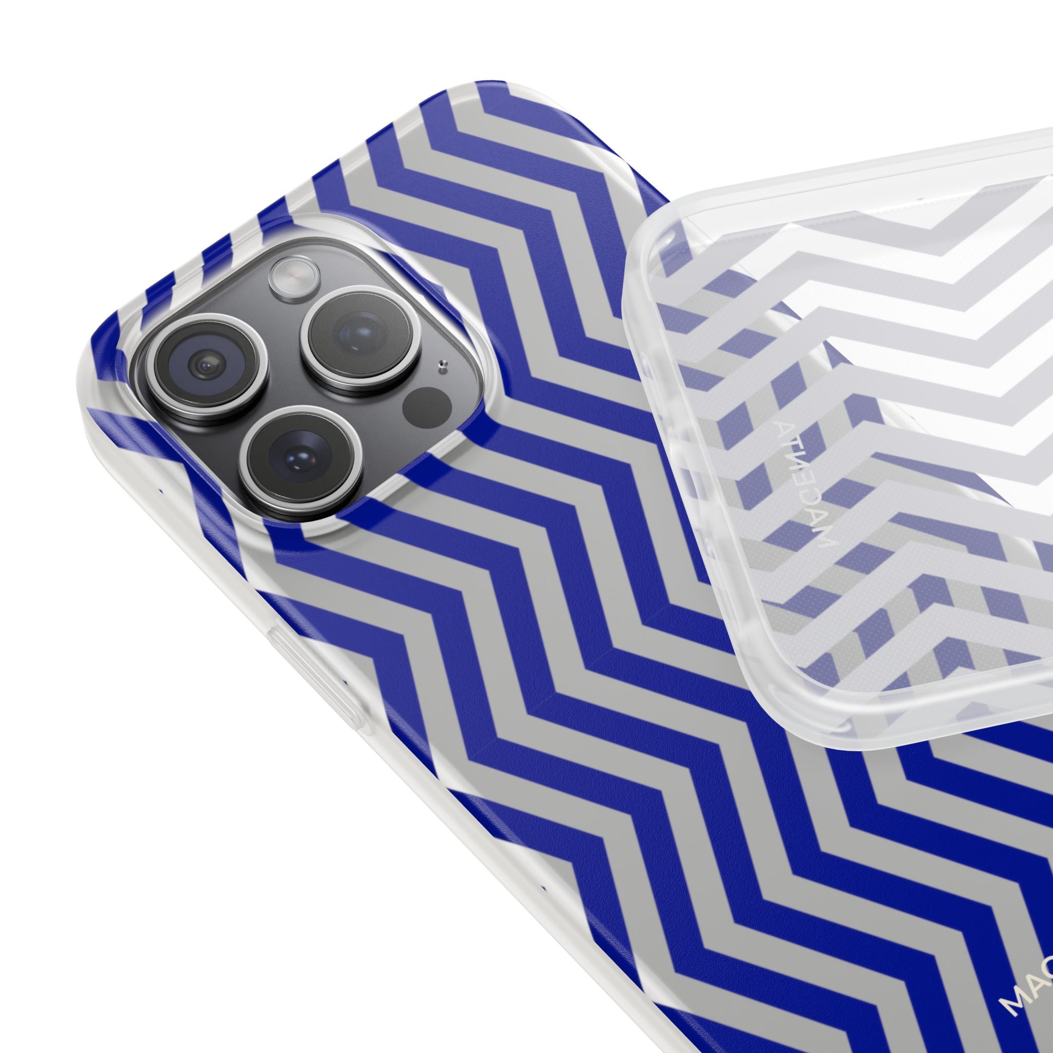 Blue Chevron Flexi Case