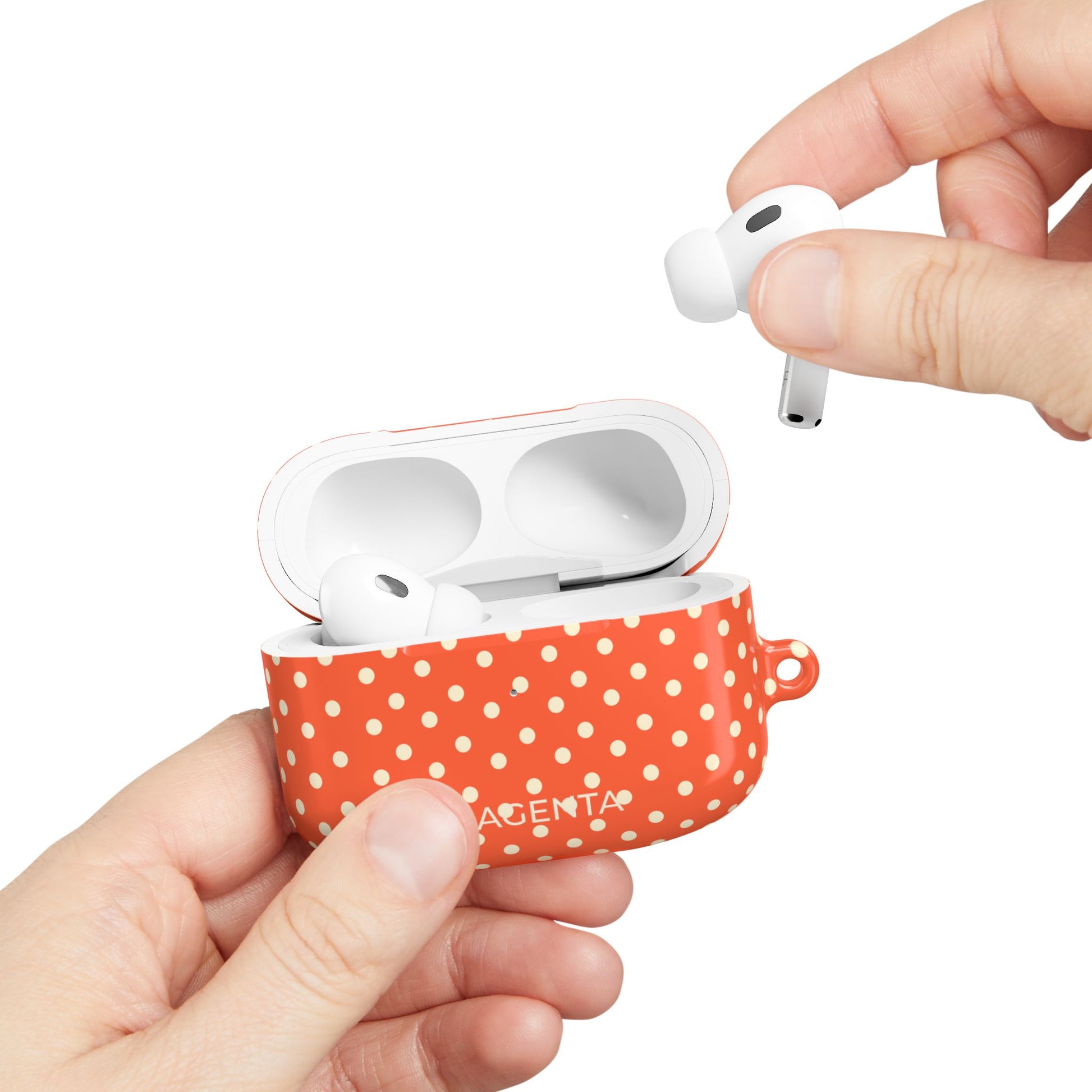 Cream On Old Rose Polka Dots AirPods Pro Gen 1 Case