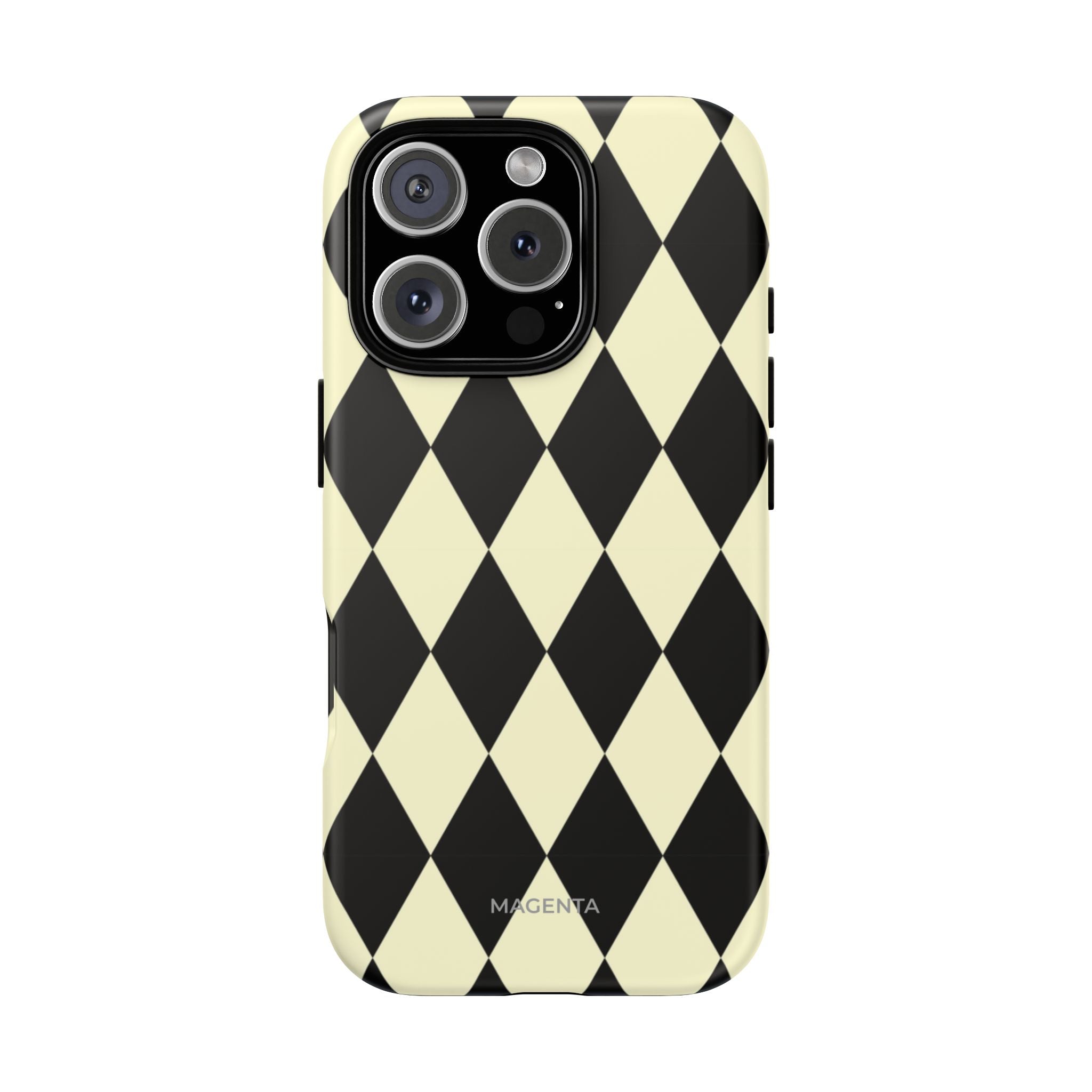 Black & Cream Geometric Tough Case