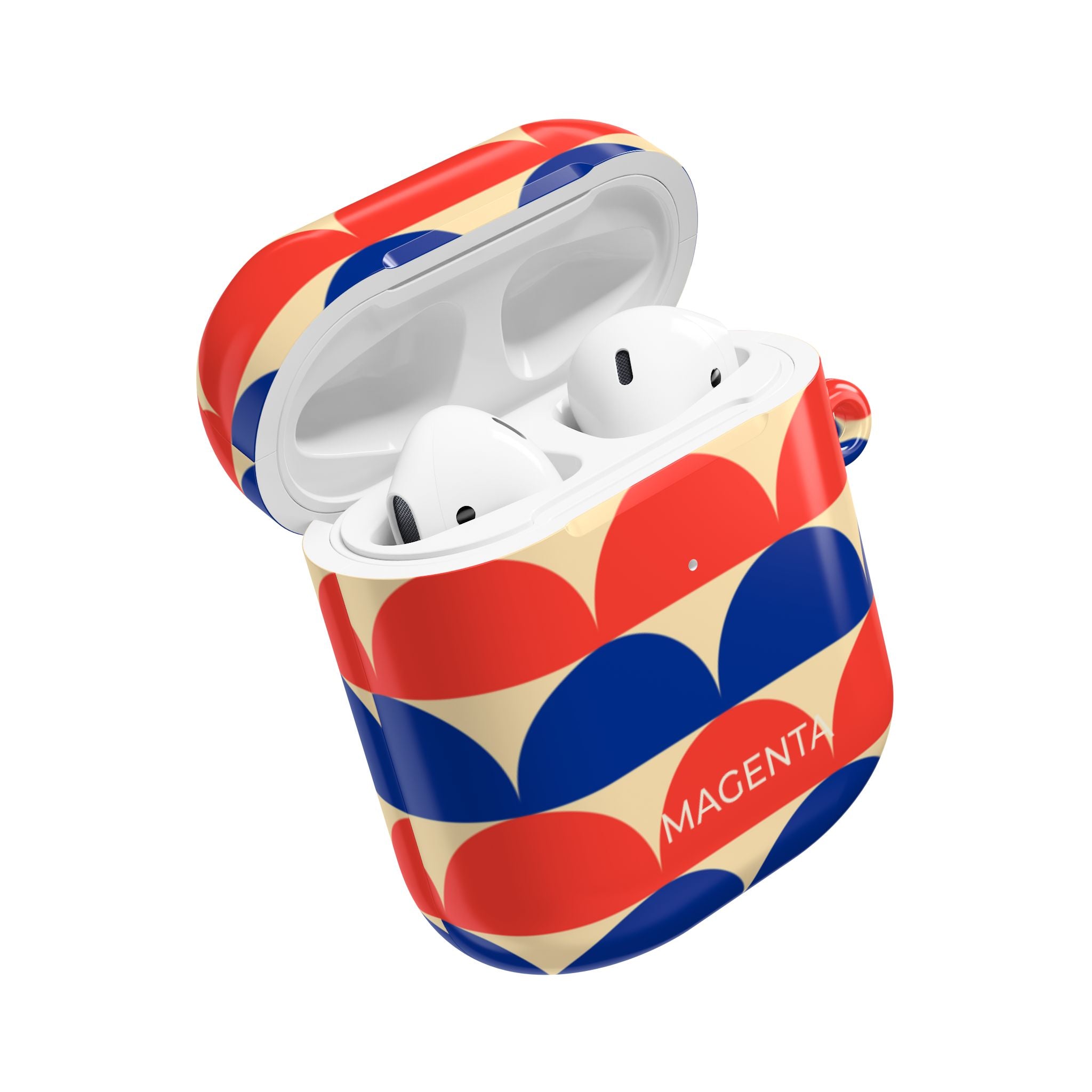 Blue Red Half Circle AirPods Case