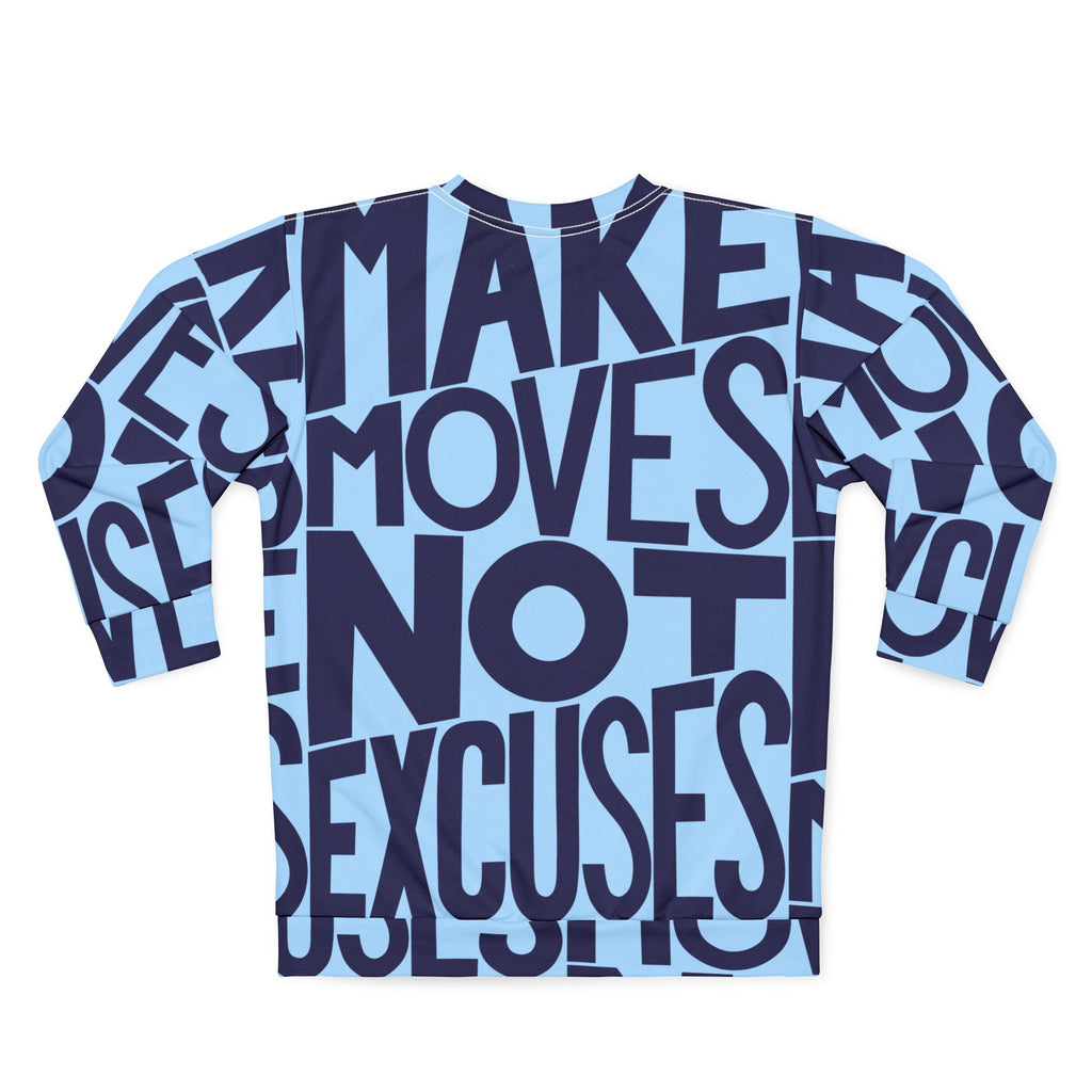 Make No Excuses Unisex Sweatshirt – Fitness Apparel - Blue