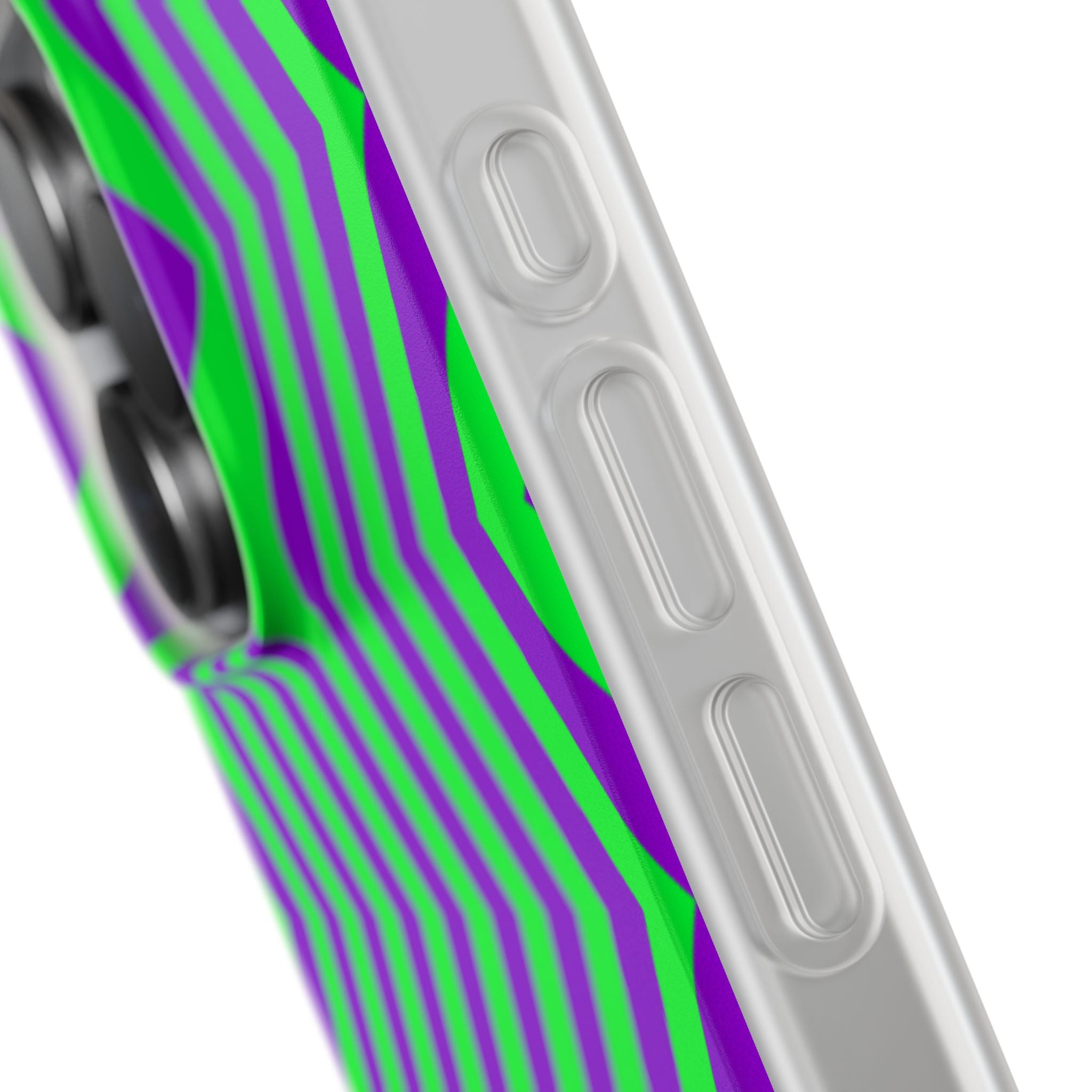 Green Purple Chevron Flexi Case