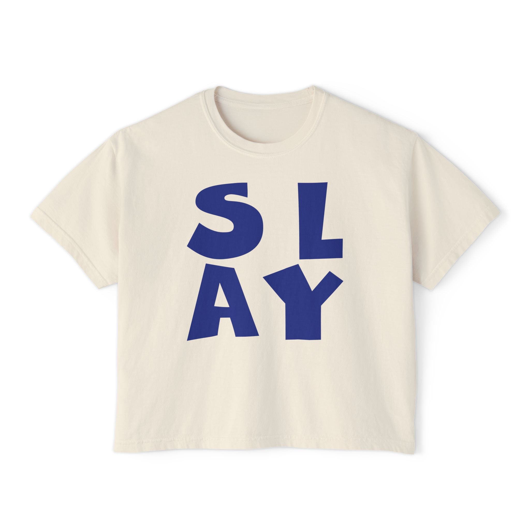 Slay Boxy Tee - Blue