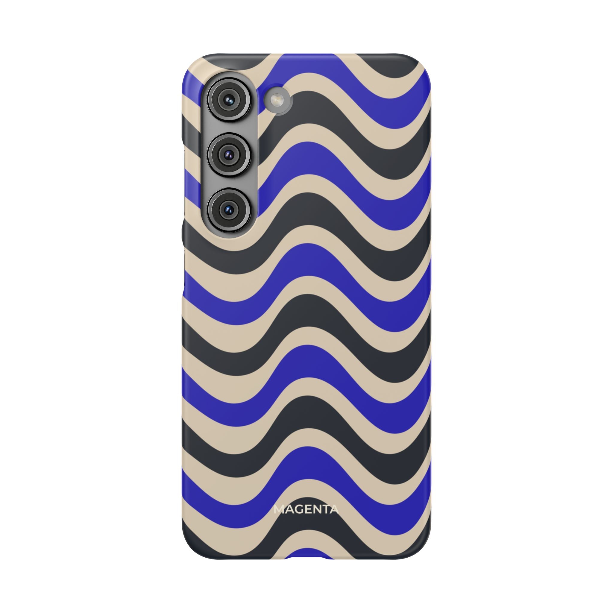 Black & Blue Waves Snap Case