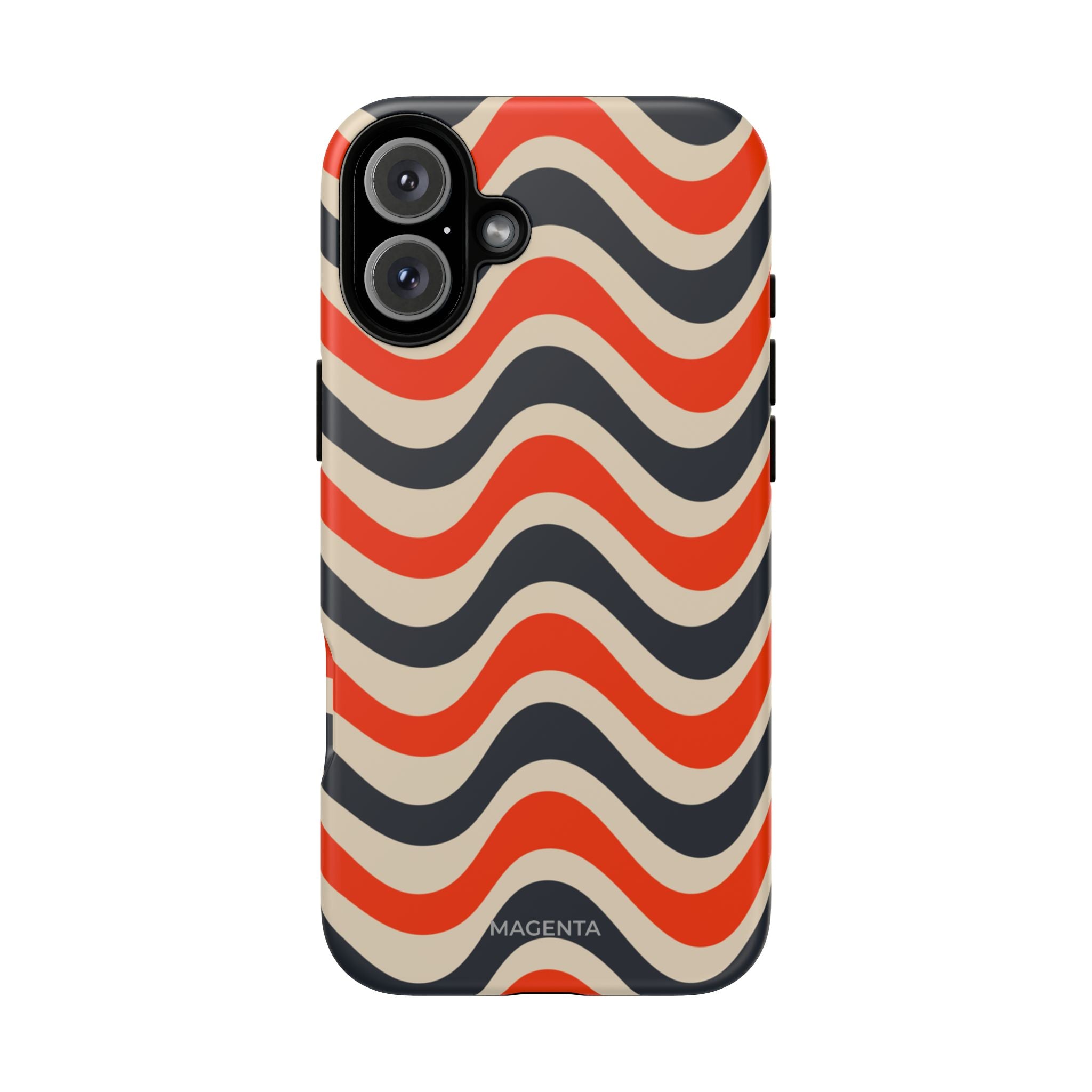 Black & Red Waves Tough Case