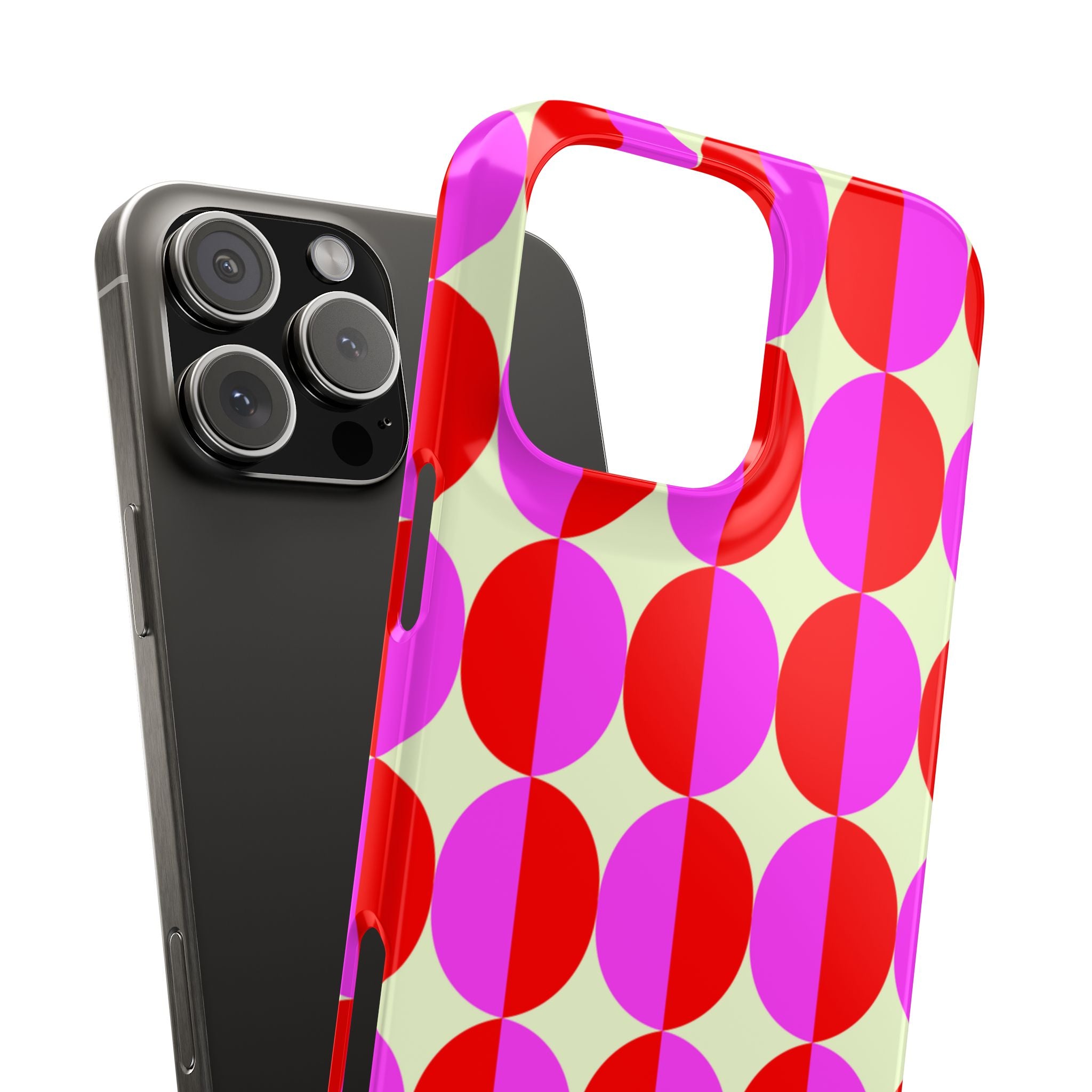 Red Pink Circle Snap Case