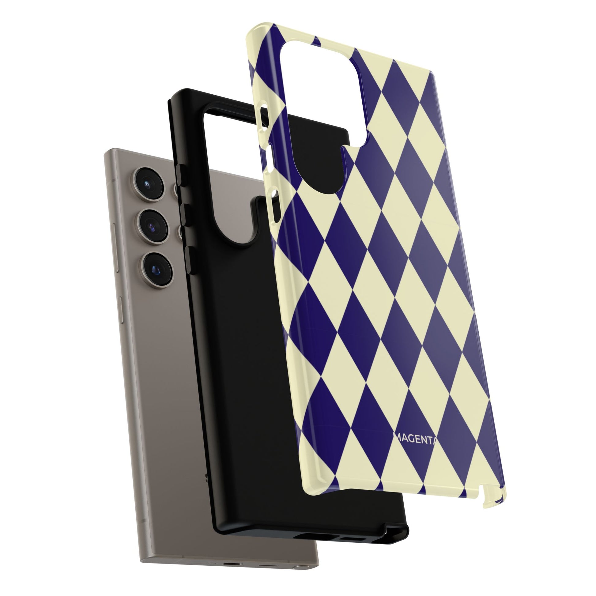 ์Navy & Cream Geometric Tough Case