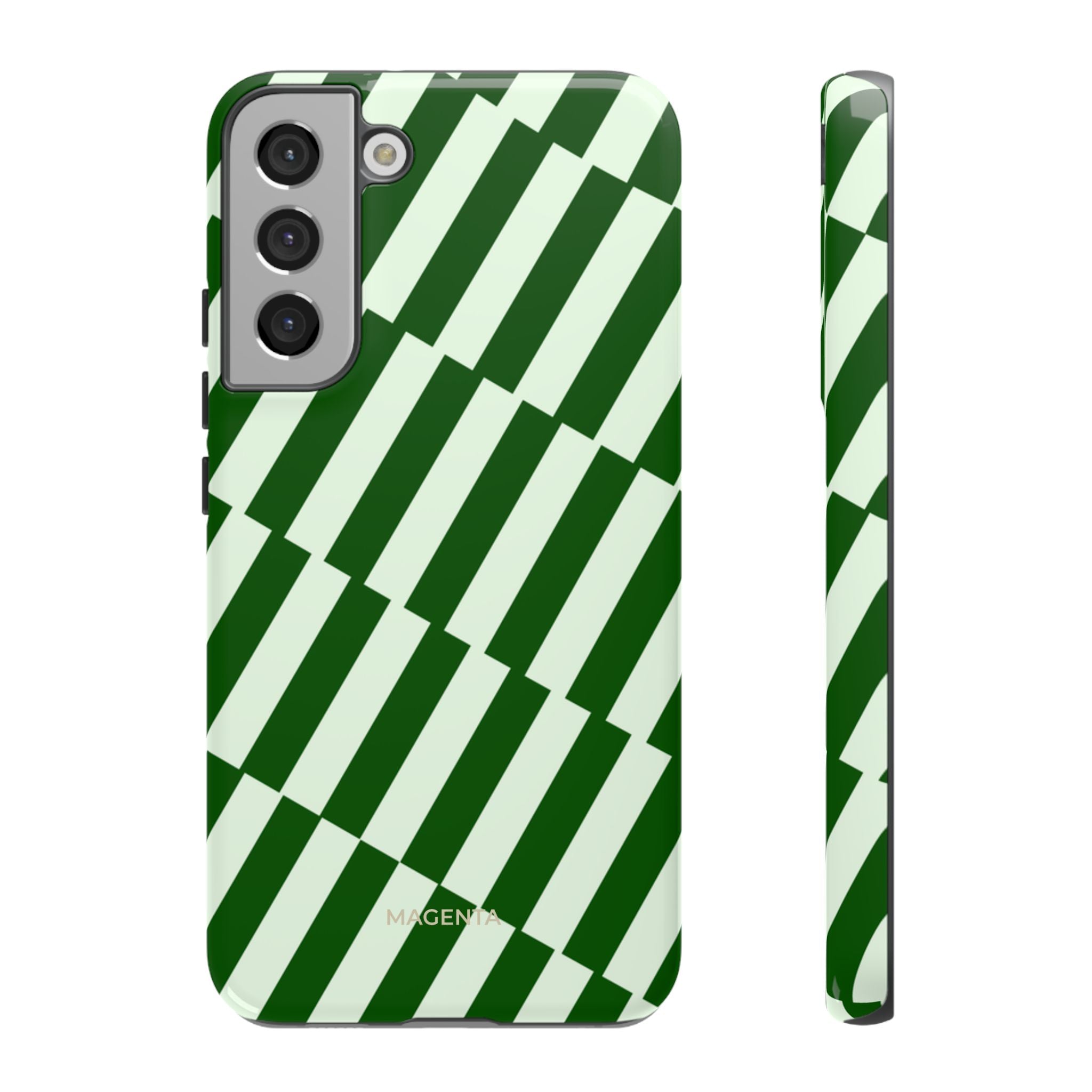 Deep Green Stripes Tough Case