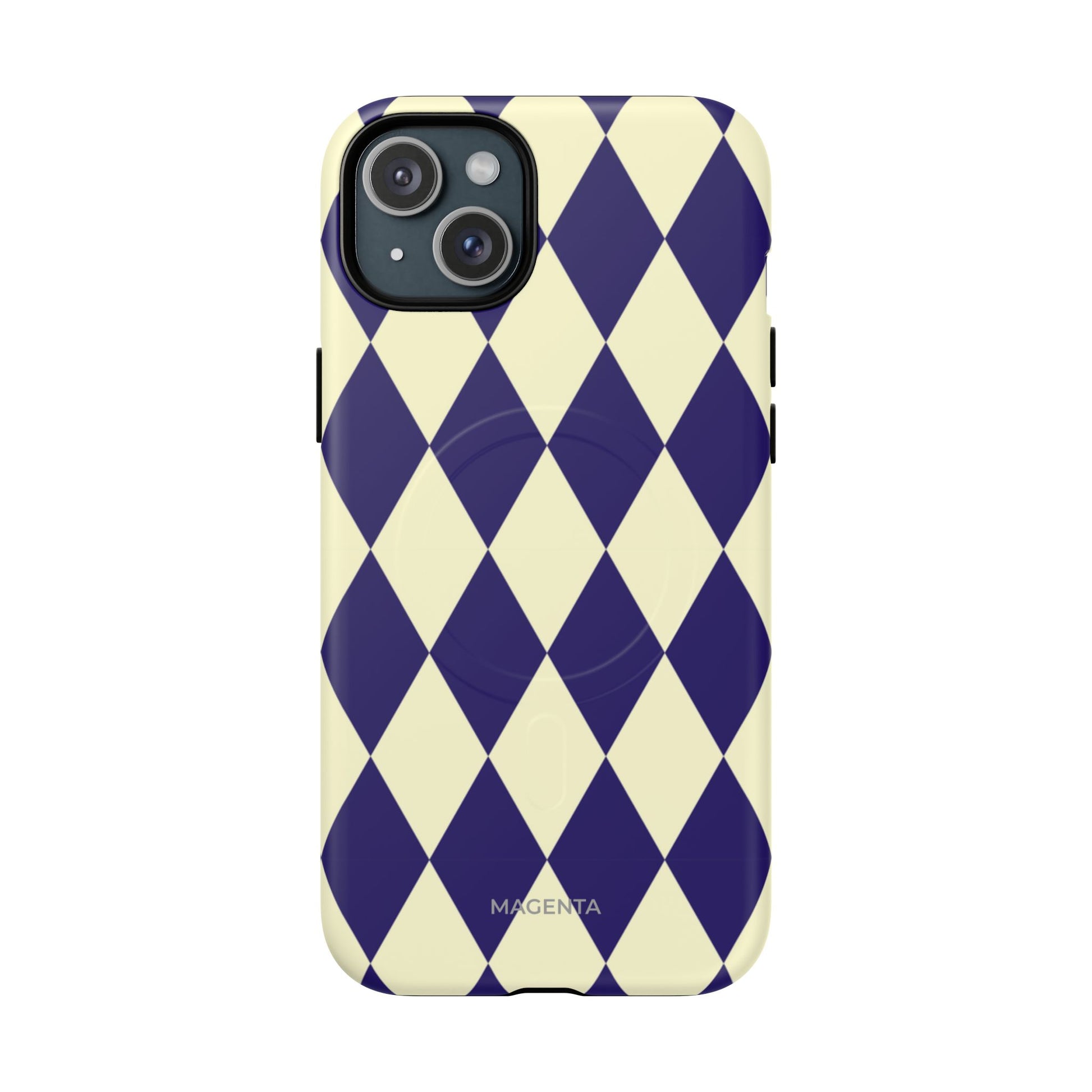 Navy & Cream Geometric Tough Magnetic Case