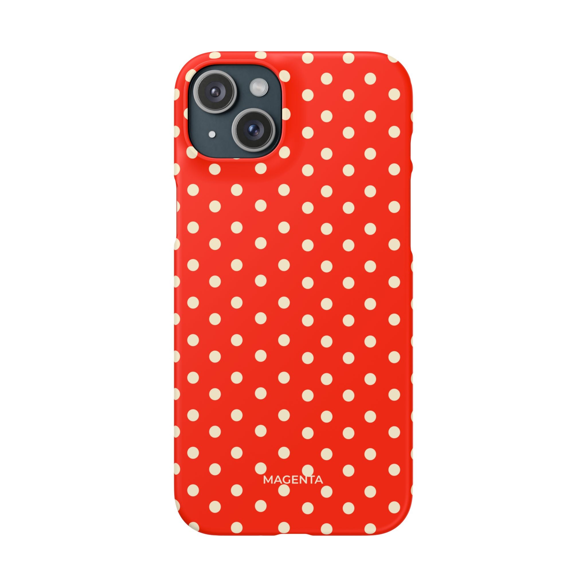Cream on Scarlet Polka Dot Snap Case