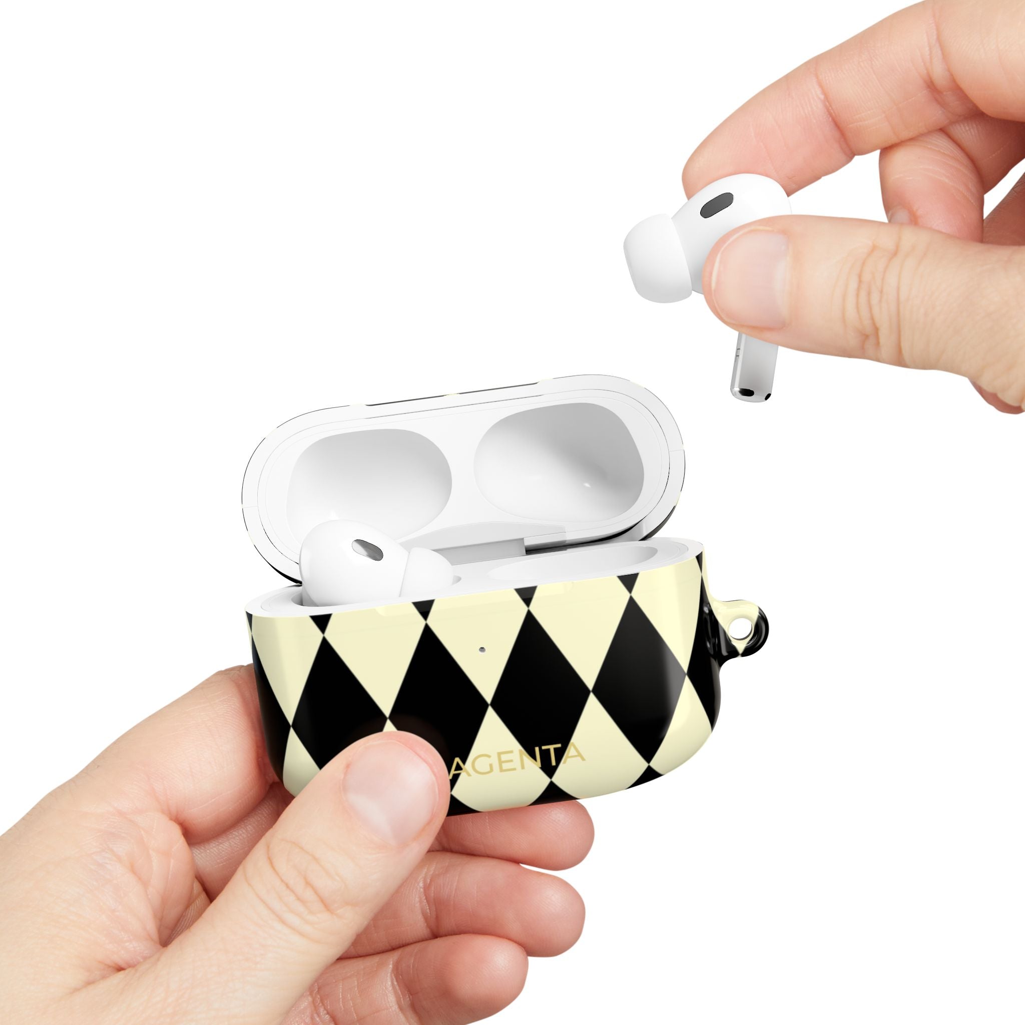 Black & Off White Geometric AirPods Pro Gen 1 Case