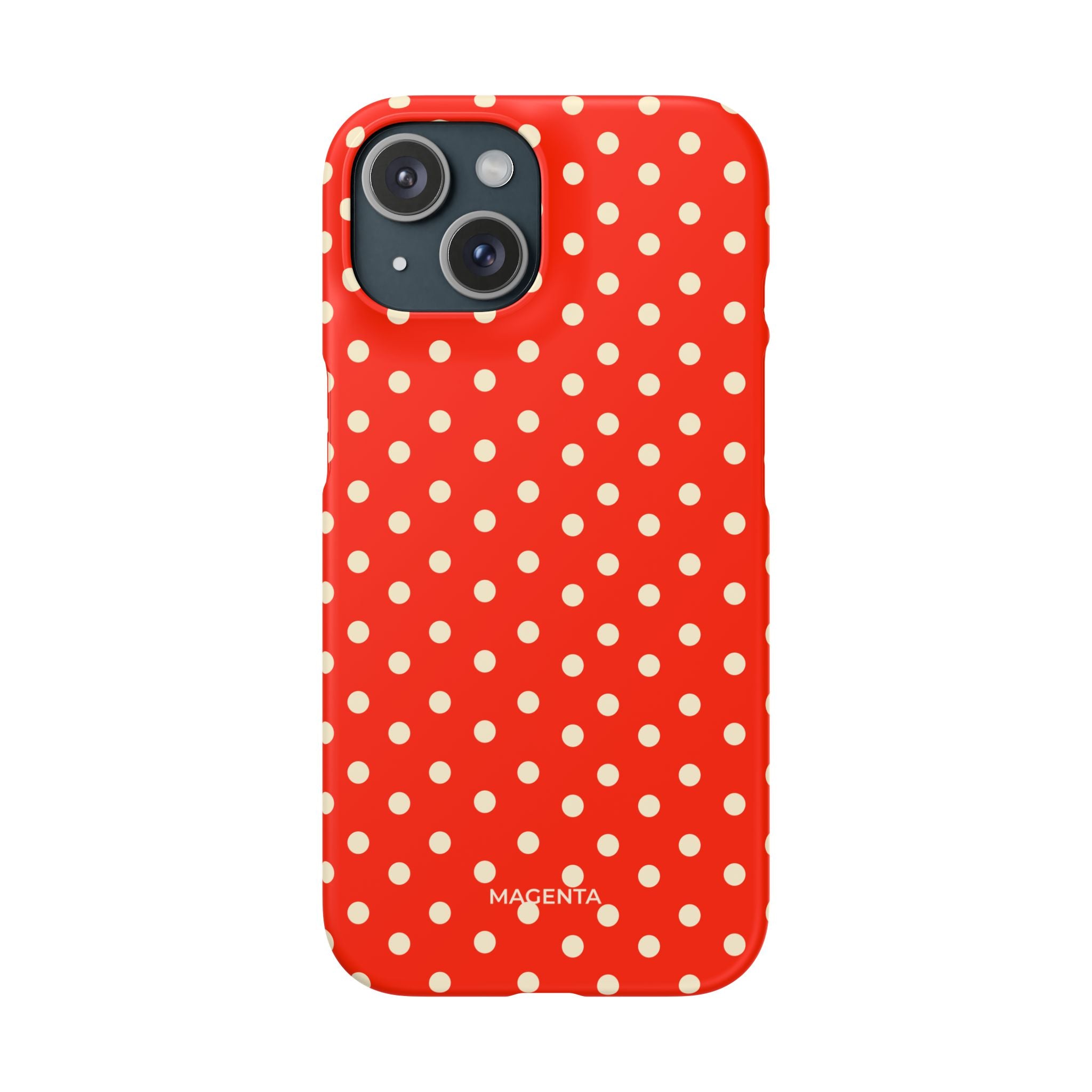 Cream on Scarlet Polka Dot Snap Case