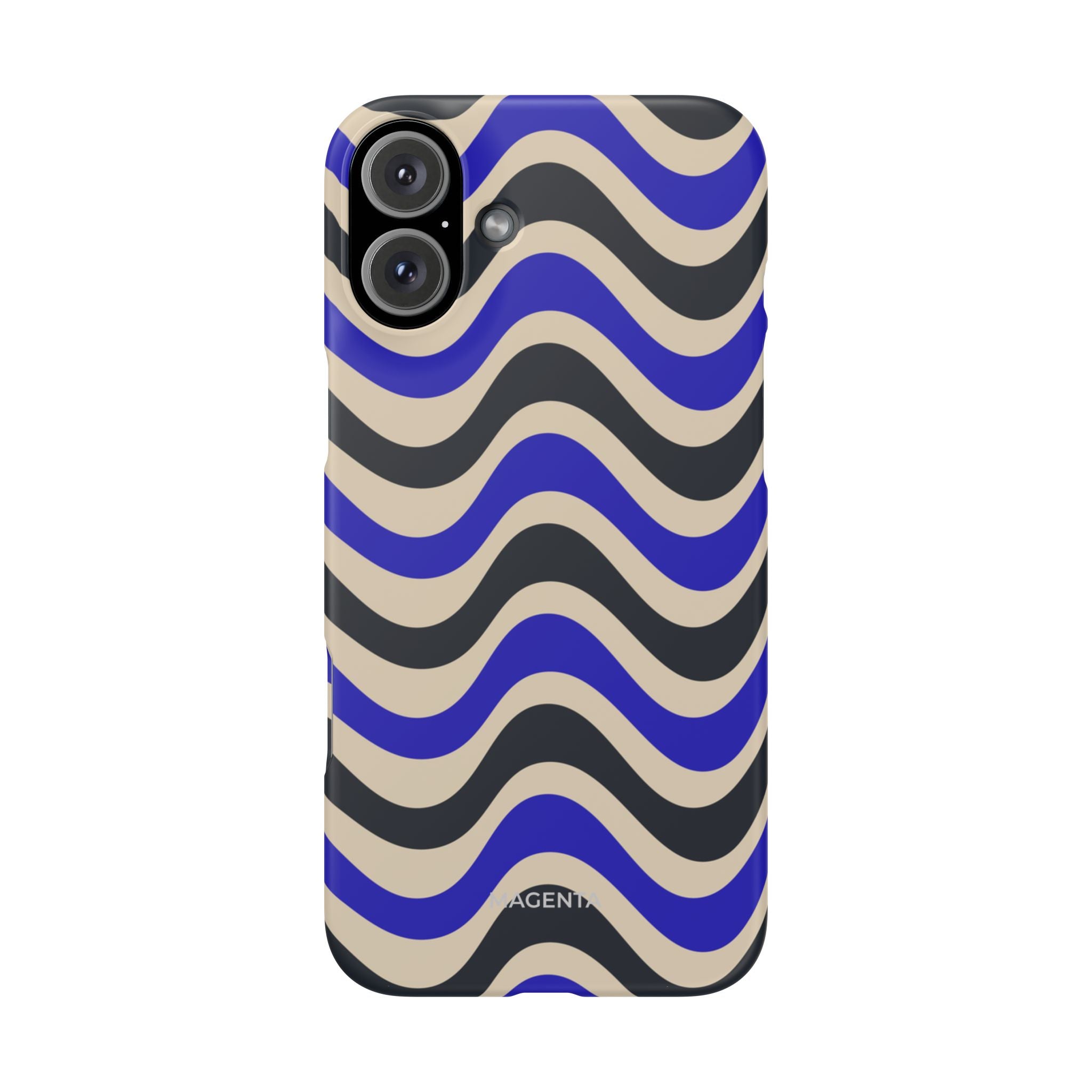 Black & Blue Waves Snap Case