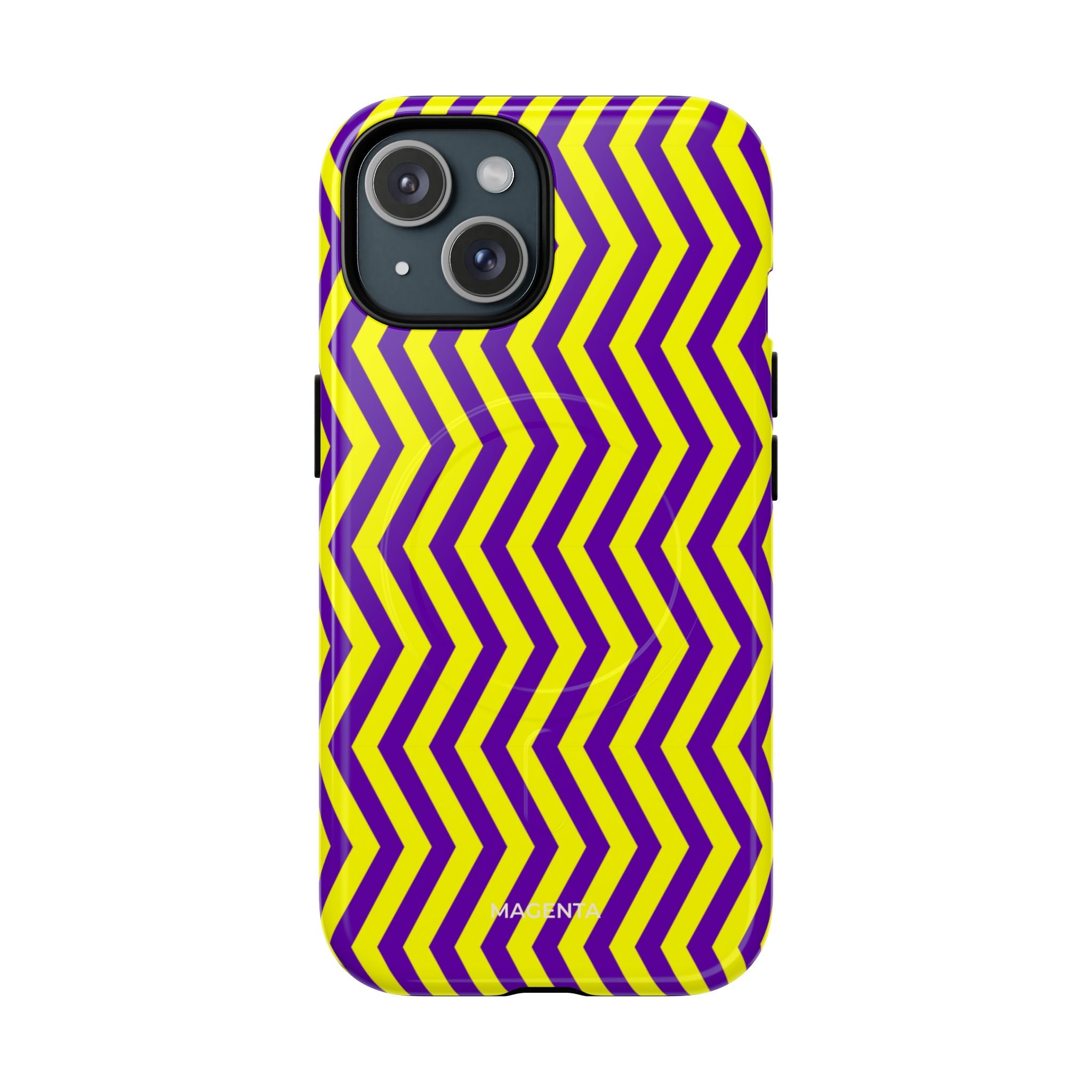 Purple Yellow Chevron Tough Mag Case