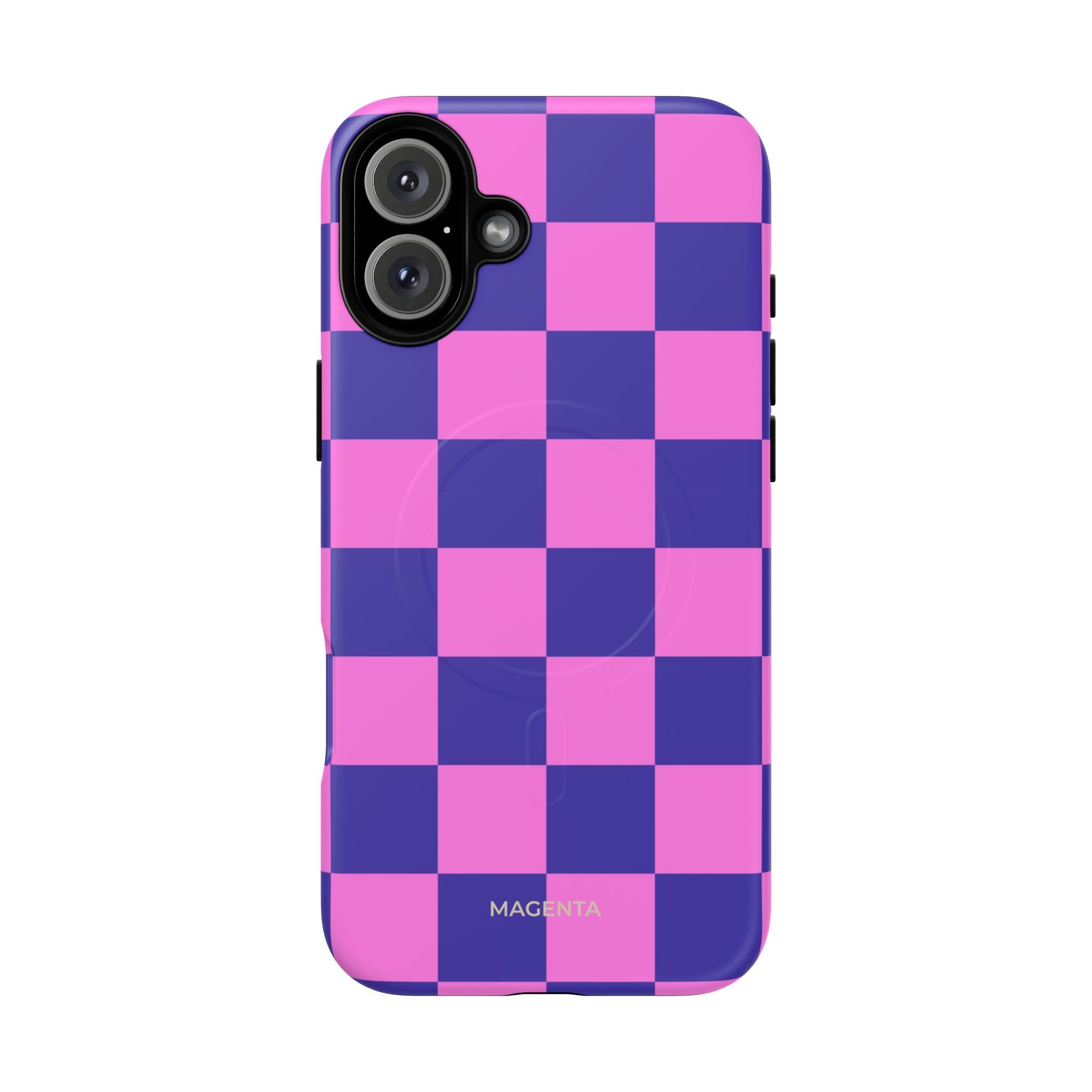 Pink & Blue Checkmate Tough Mag Case