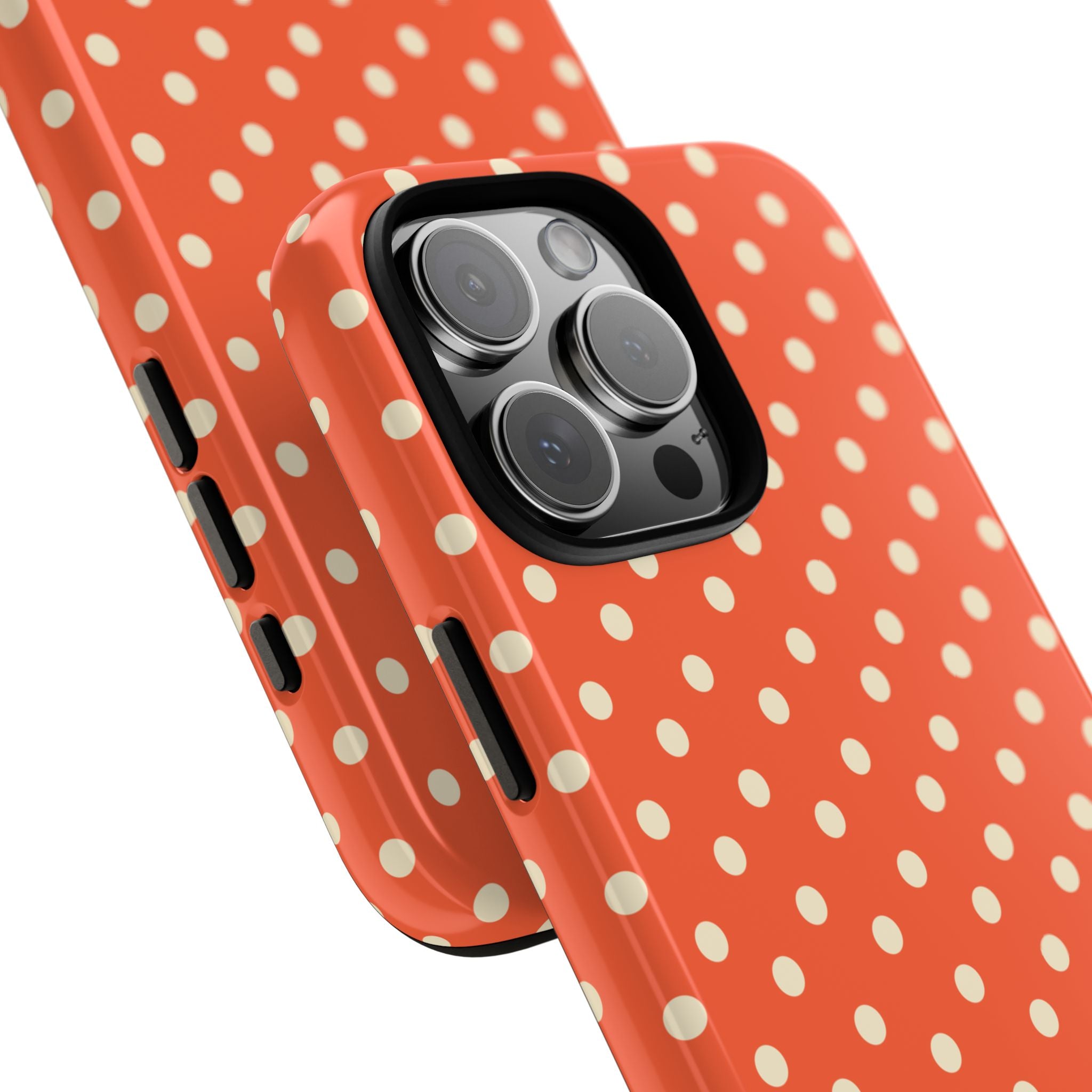 Cream On Old Rose Polka Dot Tough Case