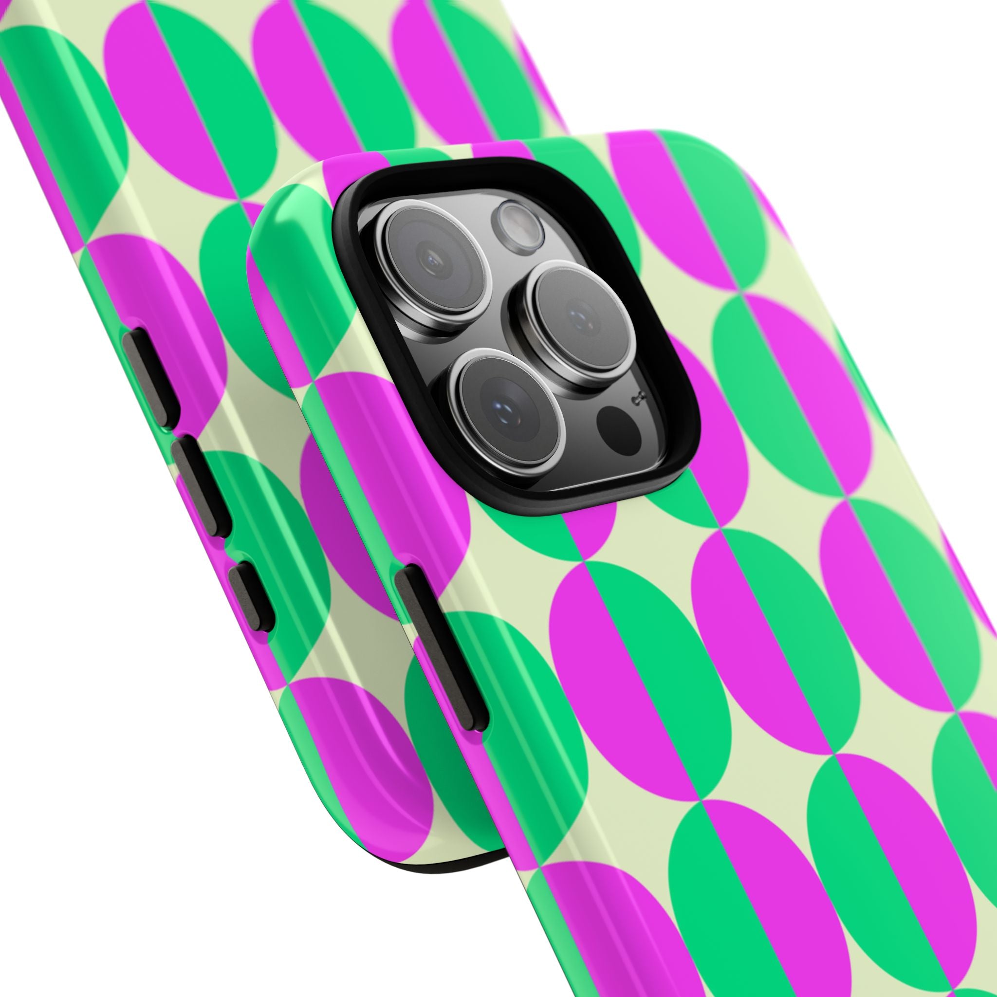 Pink Green Circle Tough Case