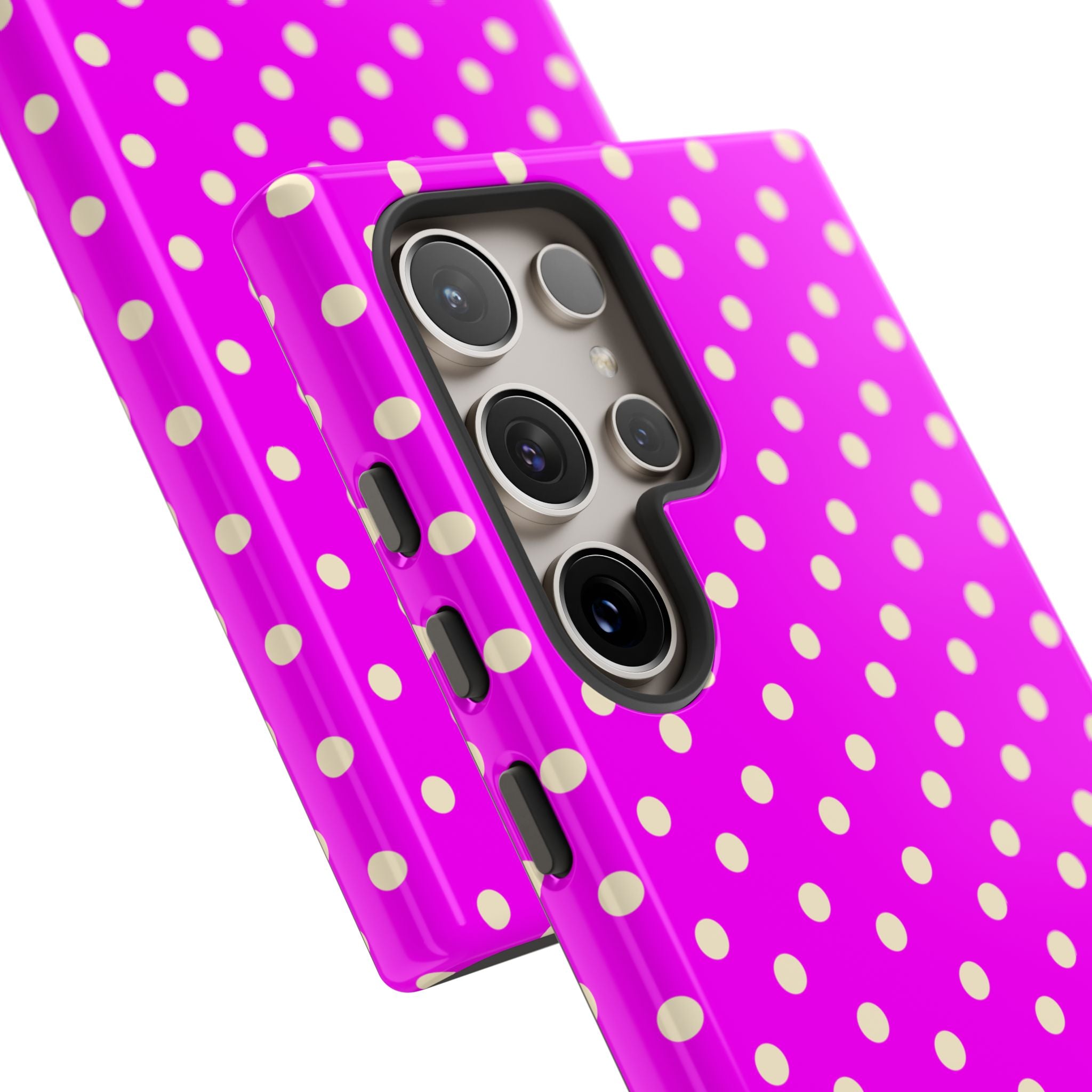 Cream On Magenta Polka Dot Tough Case