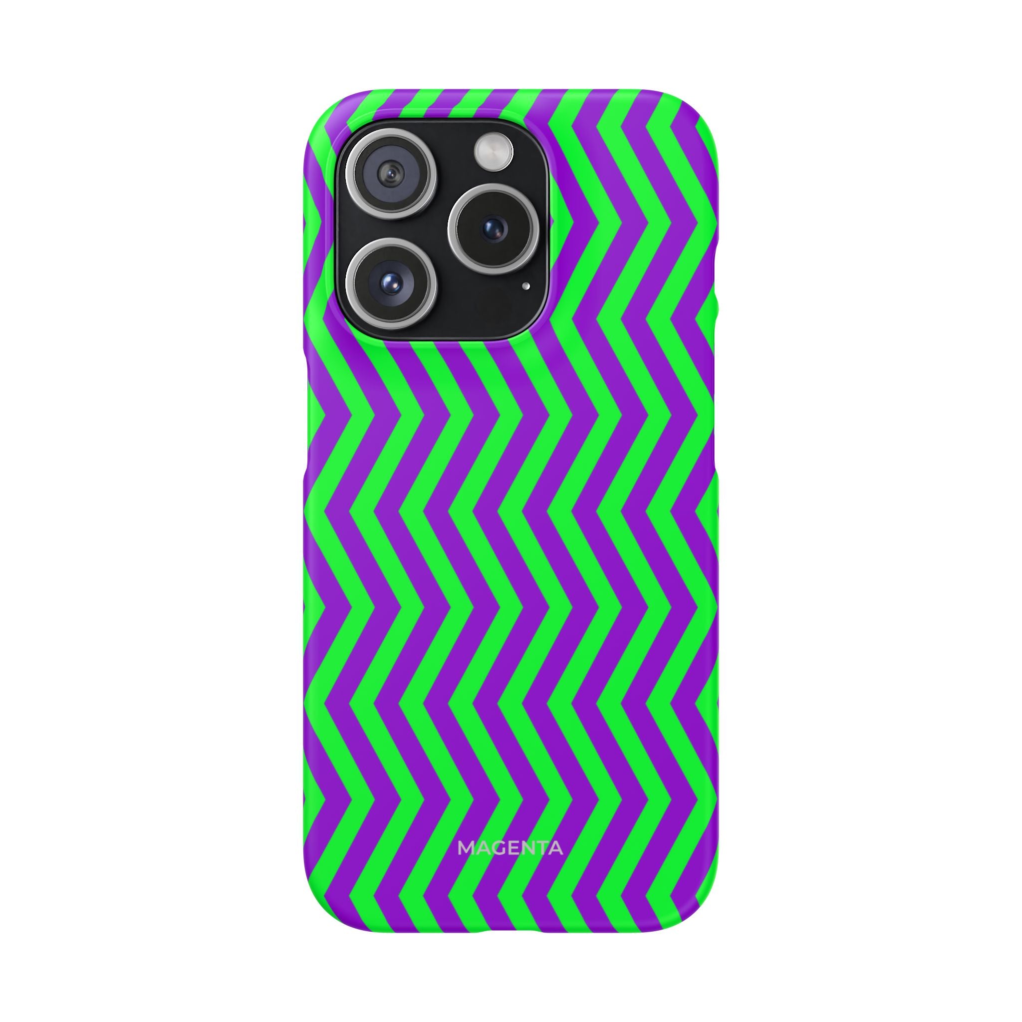 Green Purple Chevron Snap Case