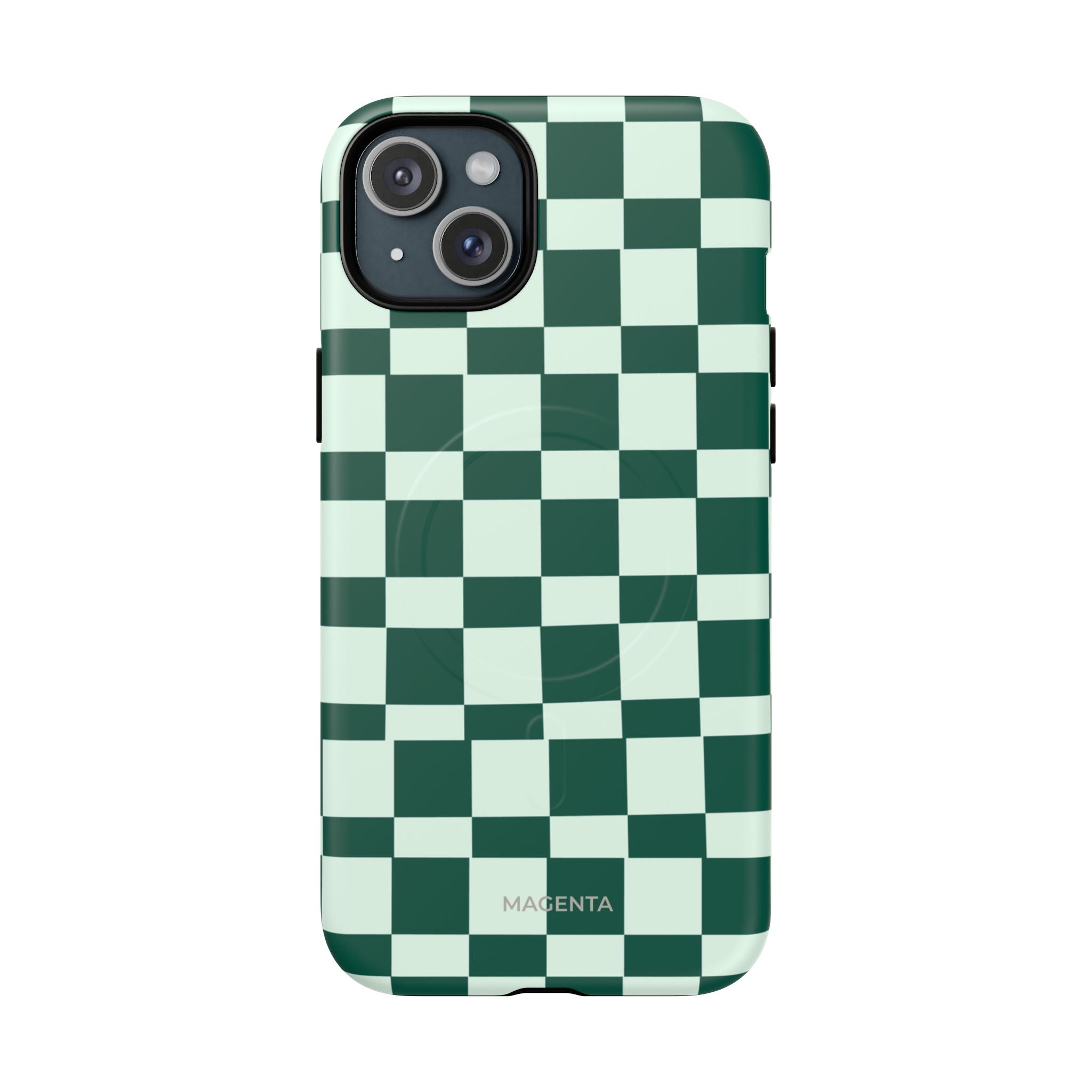 Deep Green Check Tough Magnetic Case
