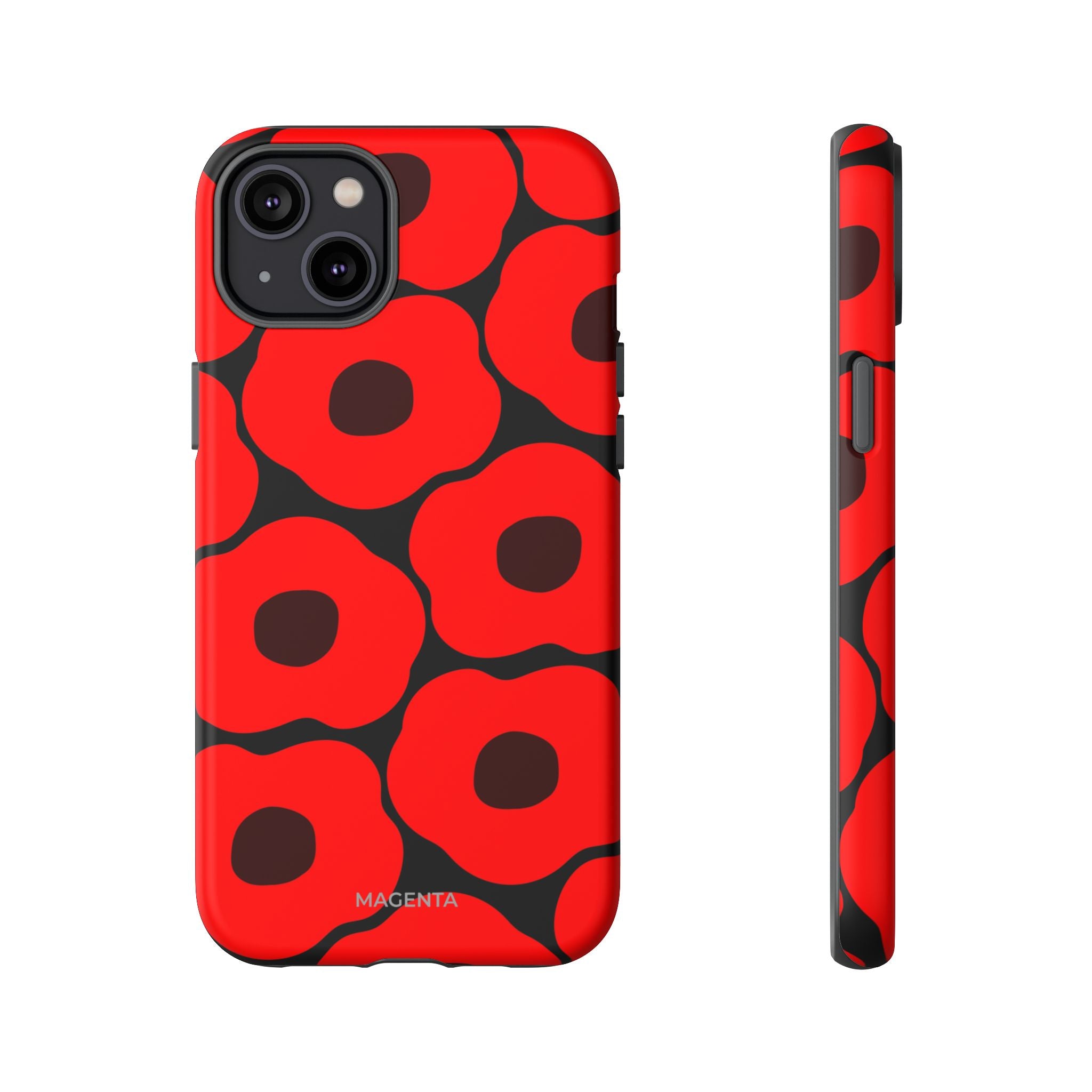 Red Poppy On ฺBlack Tough Case