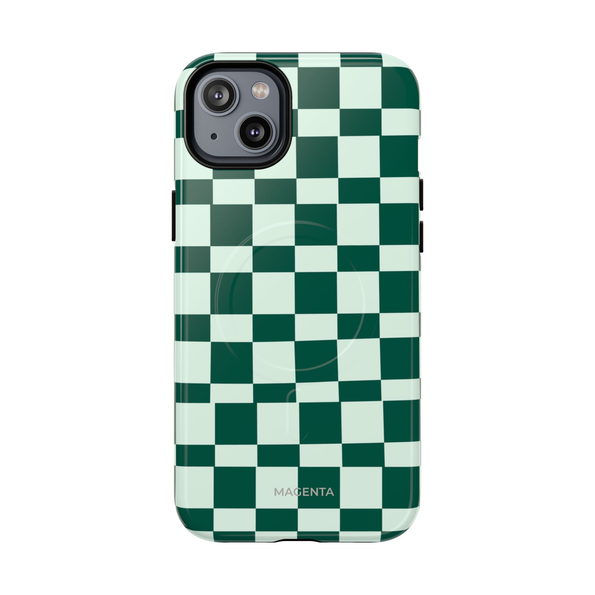 Deep Green Check Tough Magnetic Case