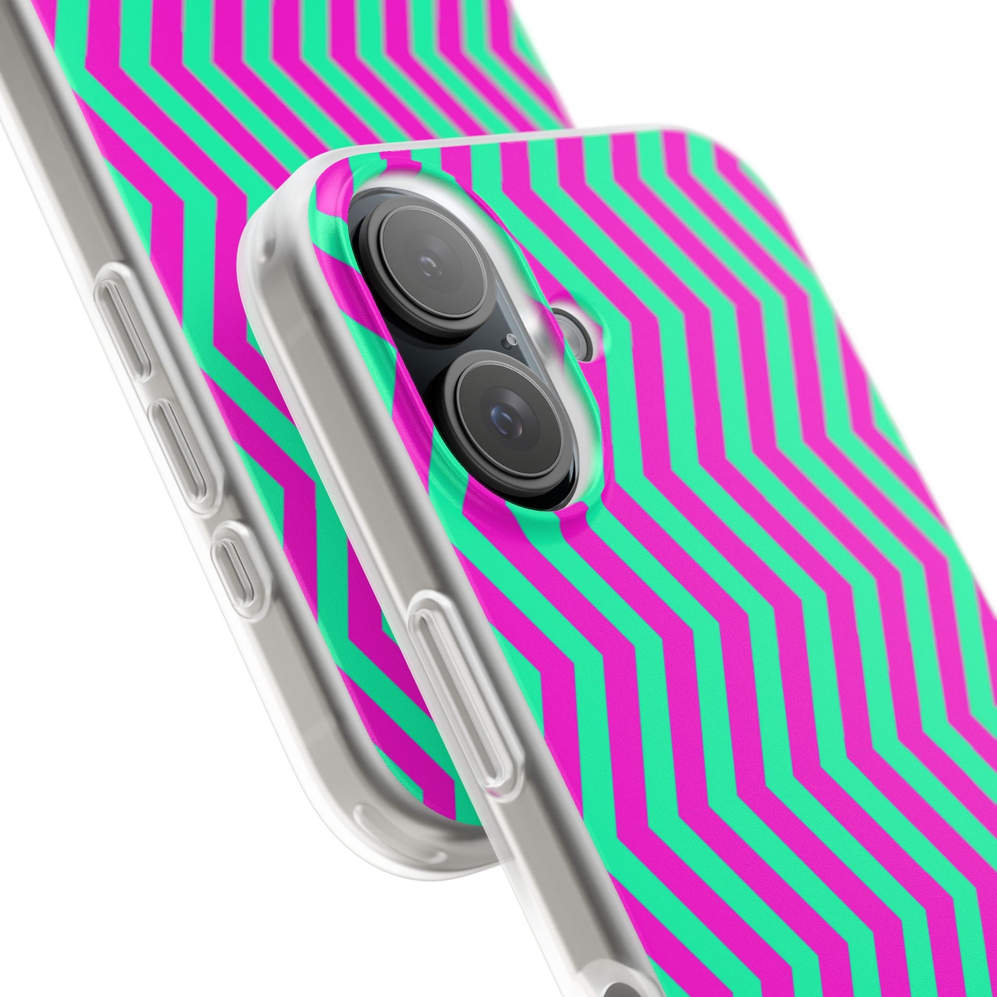 Pink Mint Chevron Flexi Case