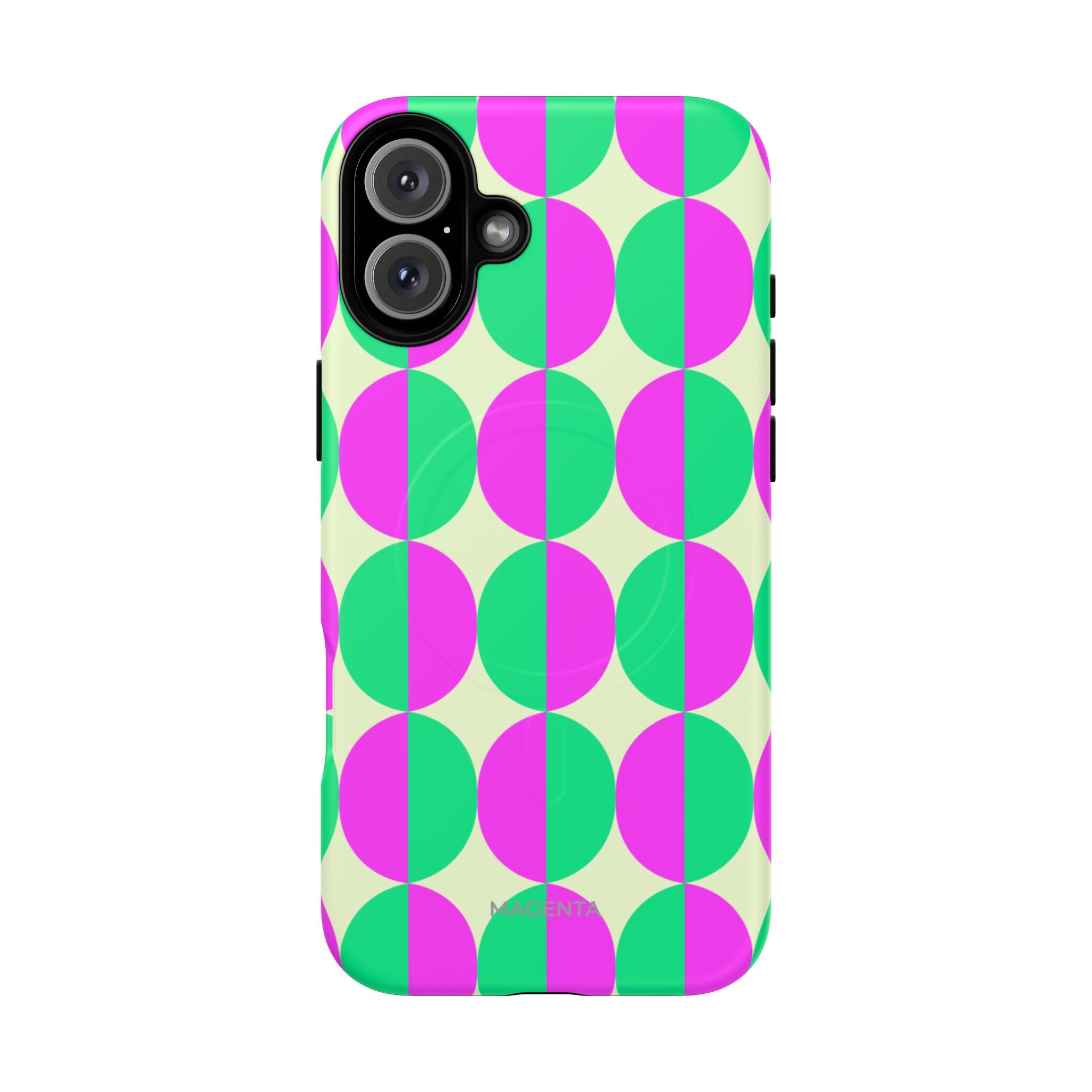 Pink Green Circle Tough Mag Case