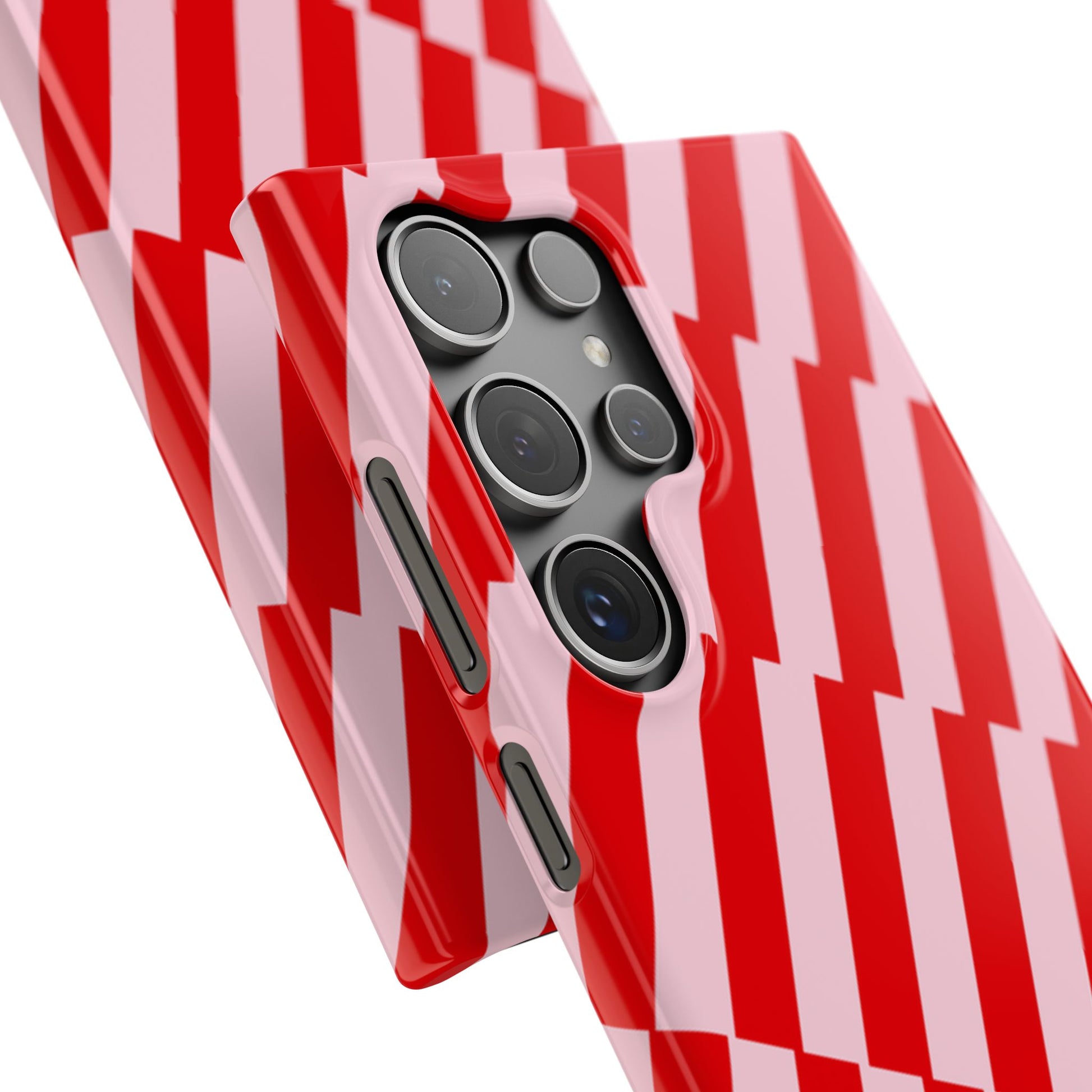 Cherry Pinstripe Snap Case