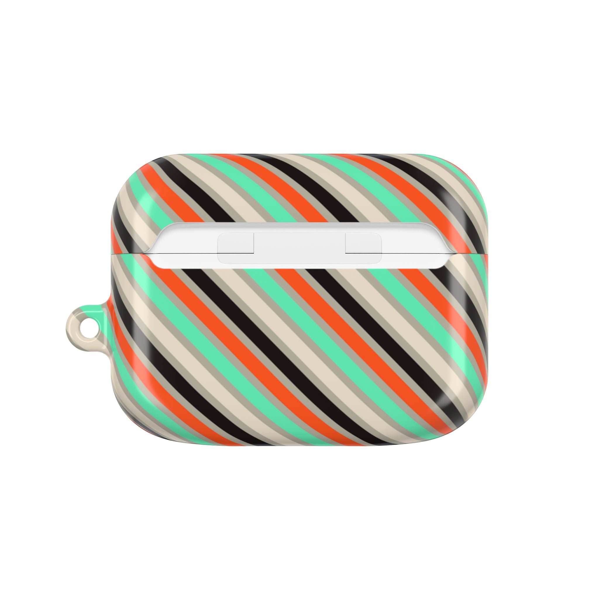 Mint-Coral Stripes AirPods Pro Gen 1 Case