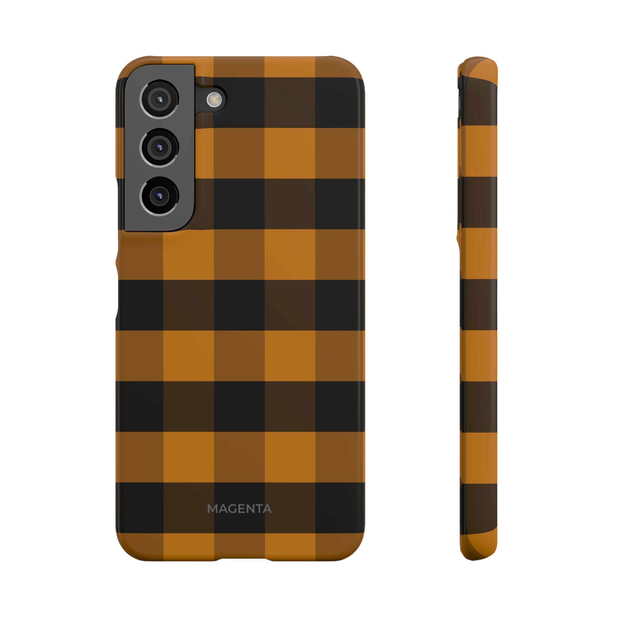Golden Plaid Snap Case