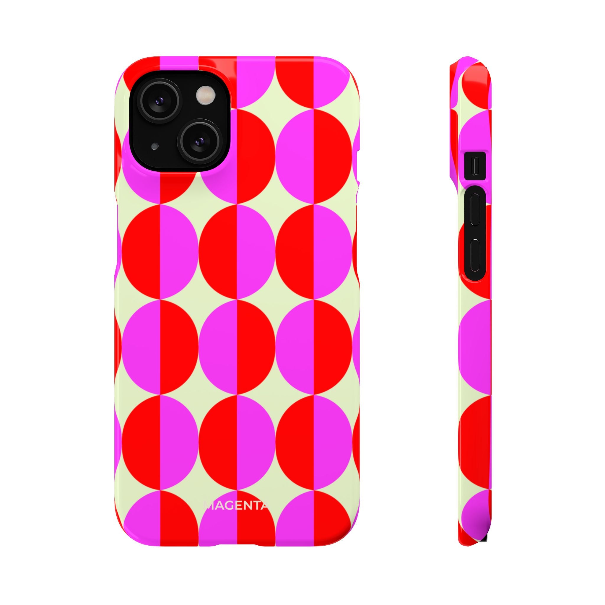 Red Pink Circle Snap Case