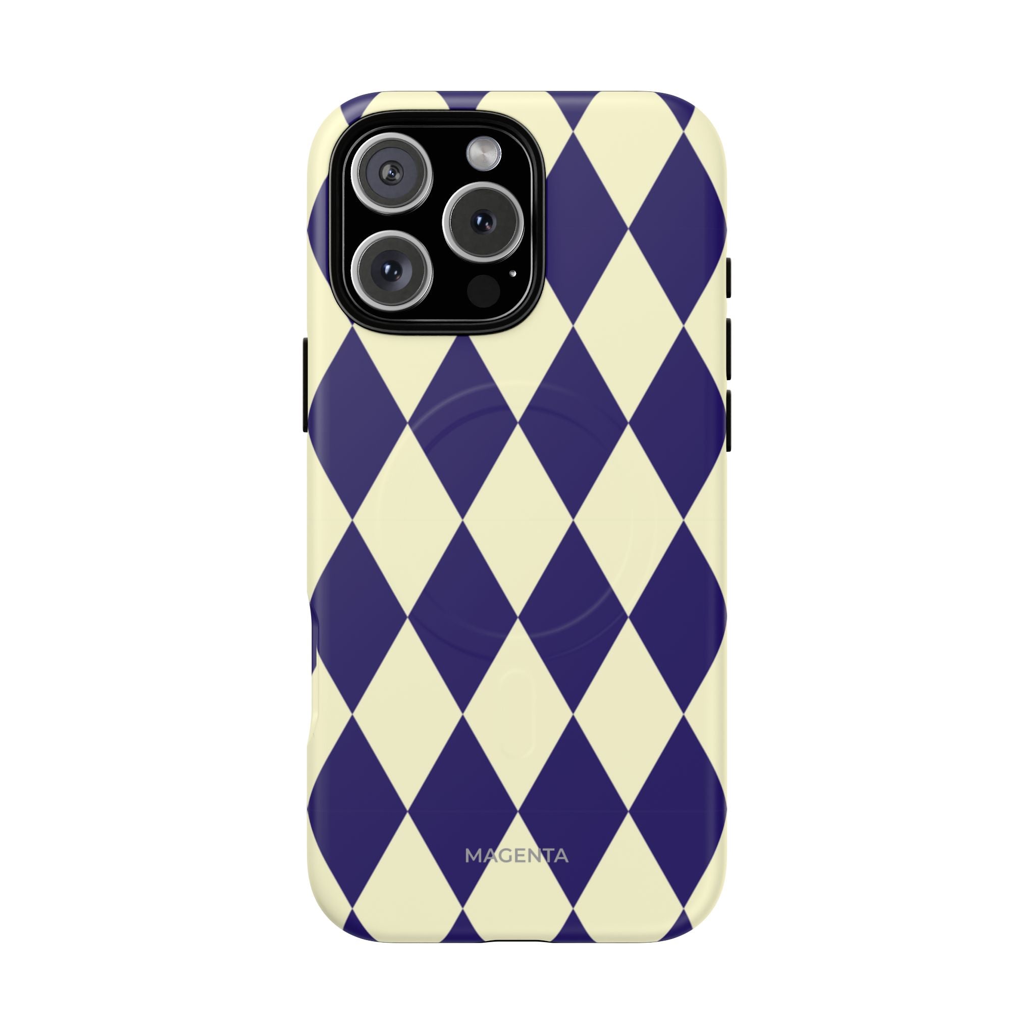 Navy & Cream Geometric Tough Magnetic Case